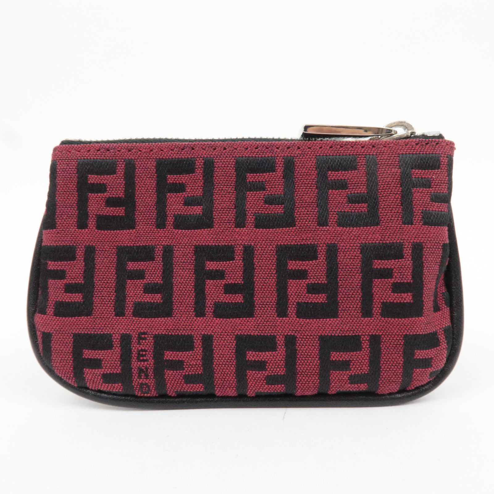 FENDI Zucchino Canvas Leather Coin Case 8AP004