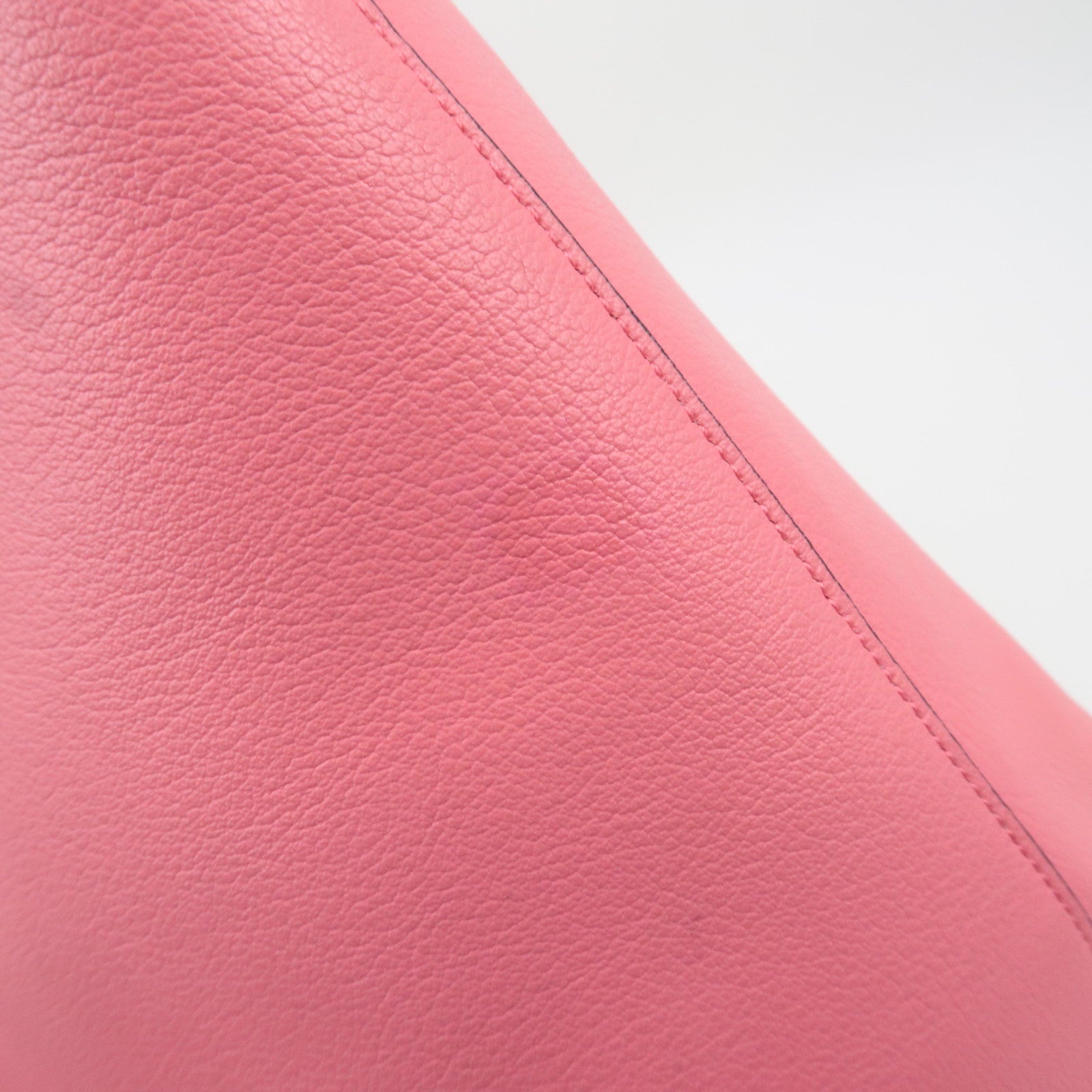 SAINT LAURENT Leather Shopping Tote Bag Pink 394195