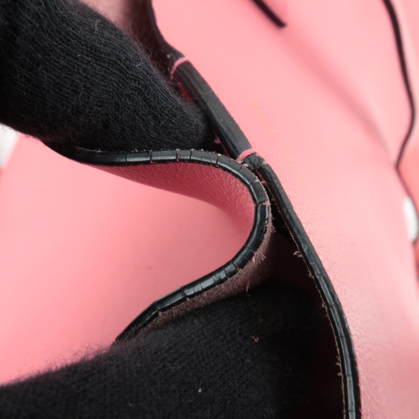 SAINT LAURENT Leather Shopping Tote Bag Pink 394195