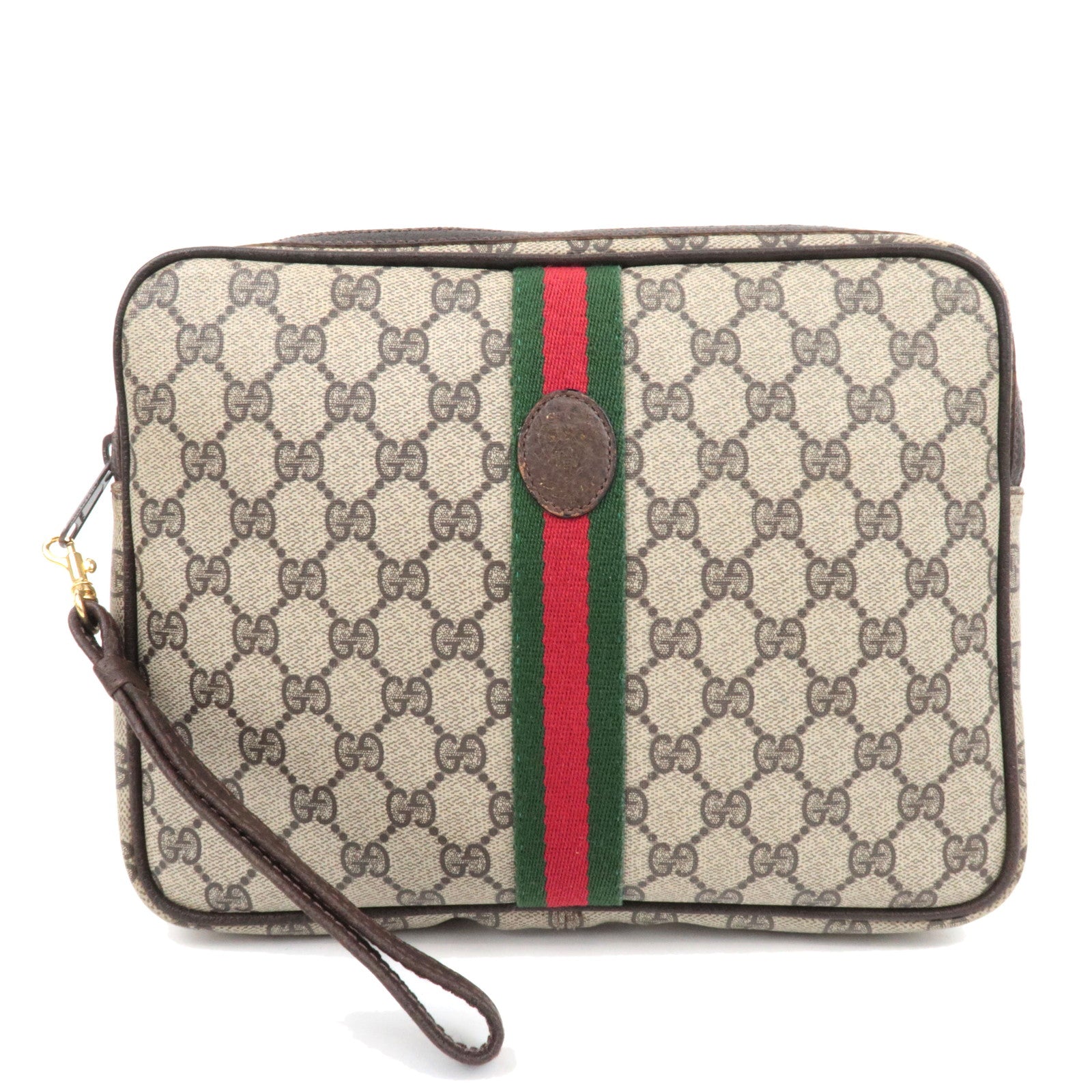 GUCCI Old Gucci Sherry GG Plus Clutch Bag87263