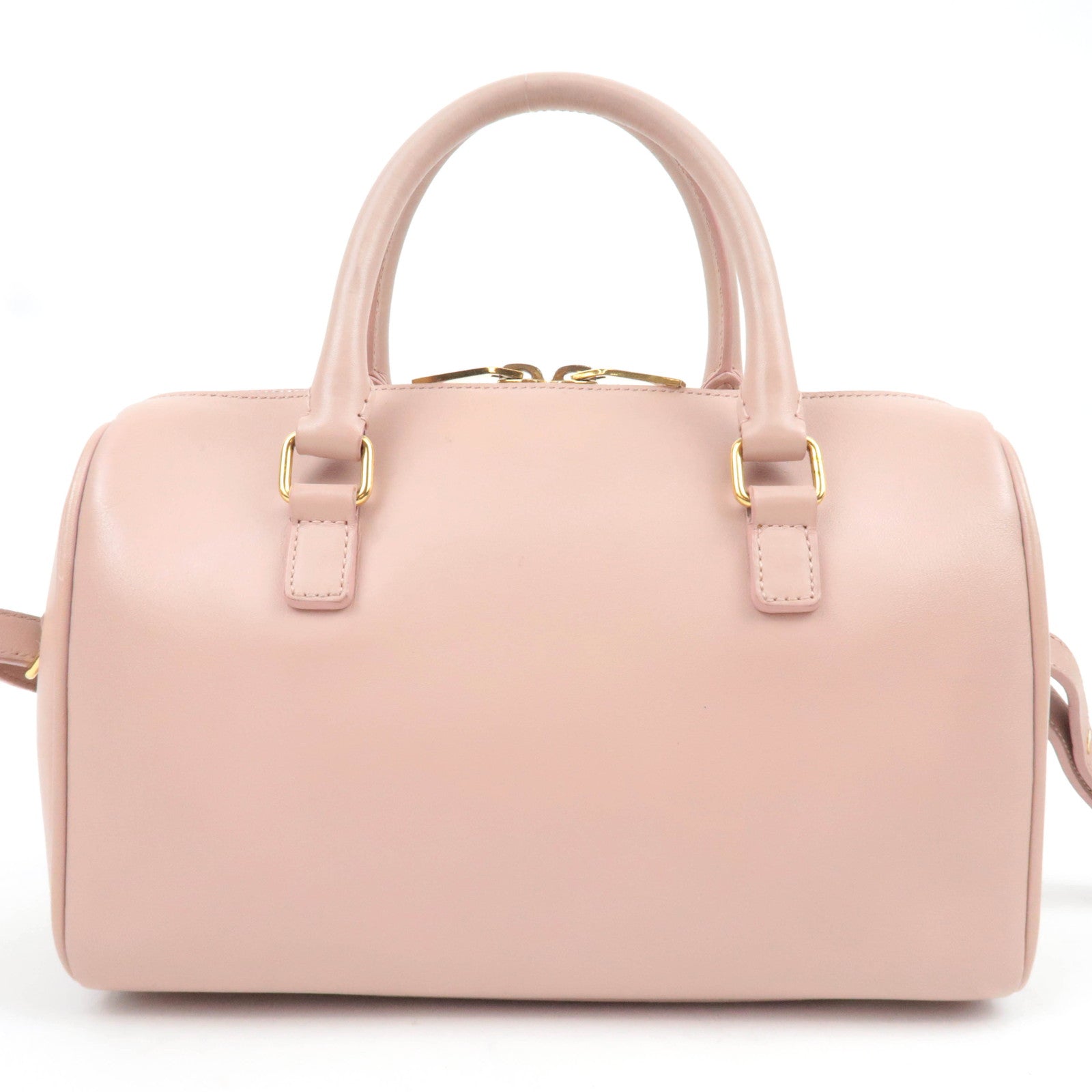 SAINT LAURENT Baby Duffle 2Way Leather Handbag Pink 330958