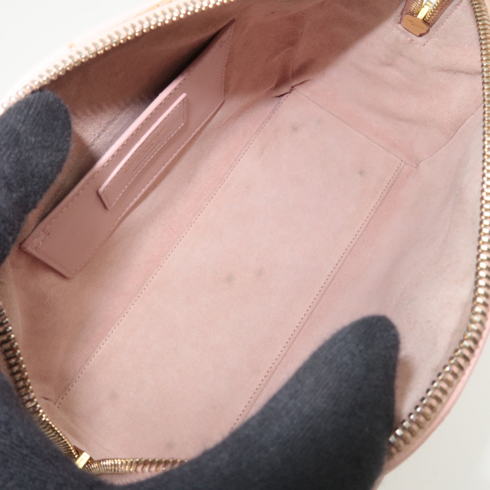 SAINT LAURENT Baby Duffle 2Way Leather Handbag Pink 330958