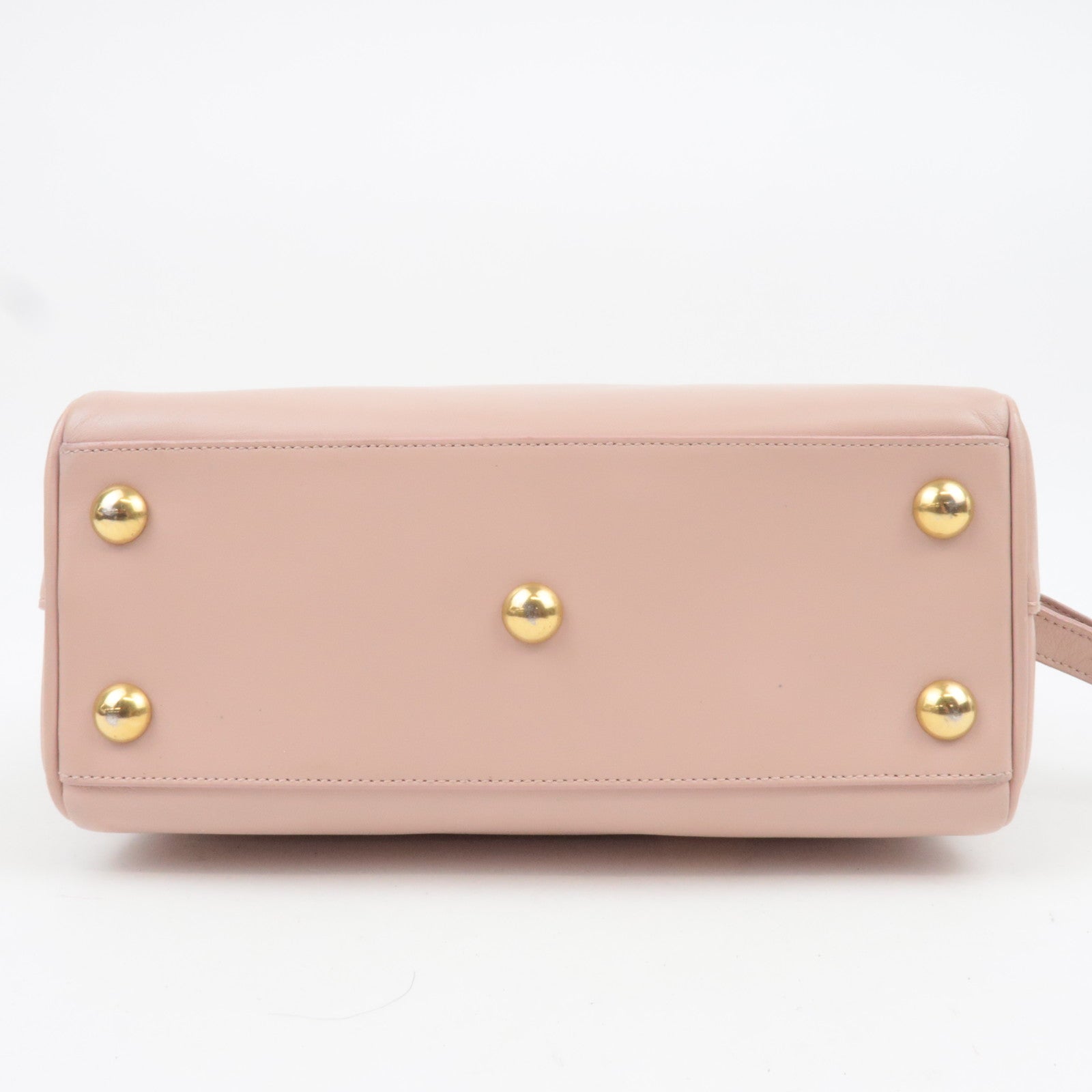 SAINT LAURENT Baby Duffle 2Way Leather Handbag Pink 330958