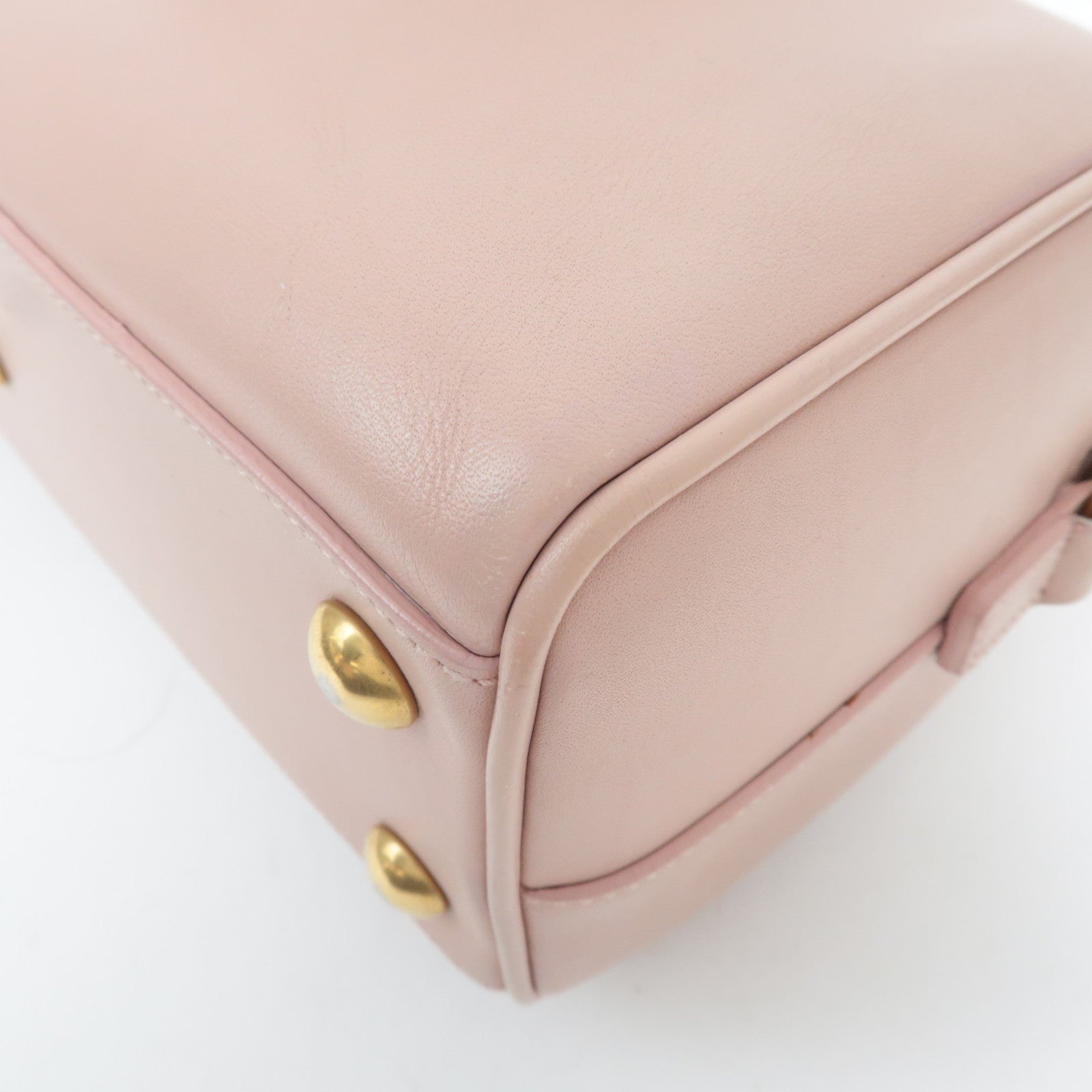SAINT LAURENT Baby Duffle 2Way Leather Handbag Pink 330958