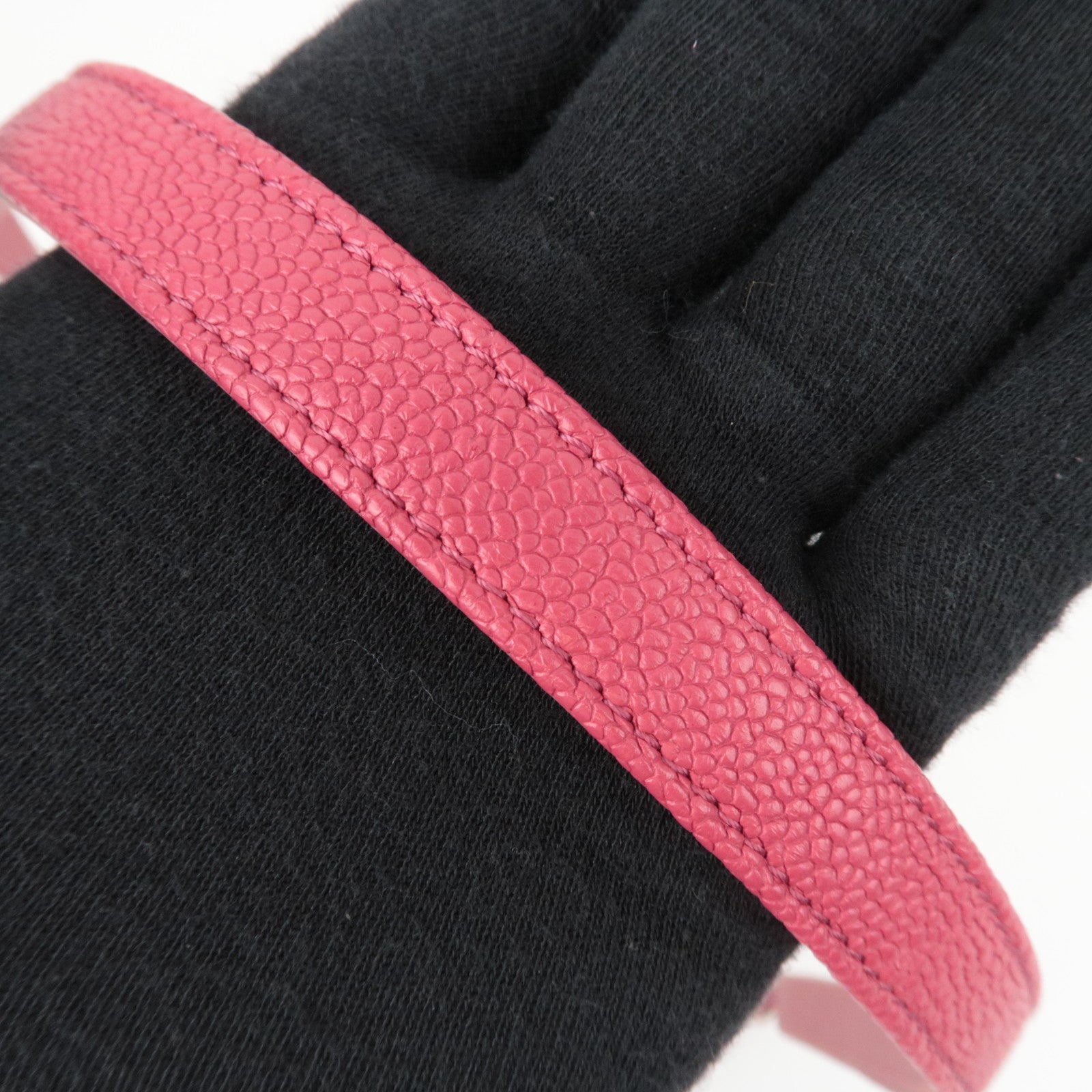 CHANEL Matelasse CC Coil Caviarskin 2Way Chain Shoulder Bag Pink A93659