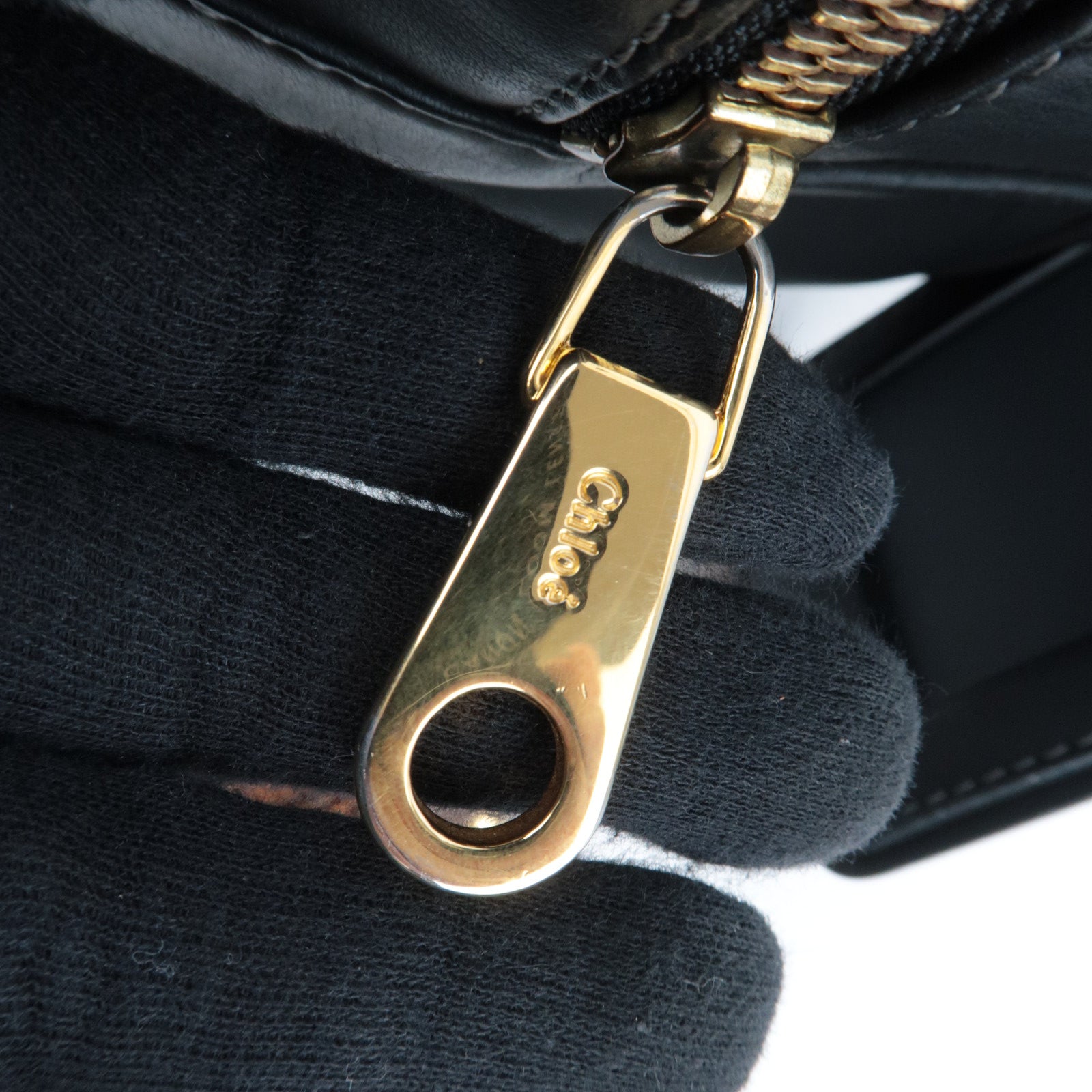 Chloe Ethel Leather Shoulder Bag Black