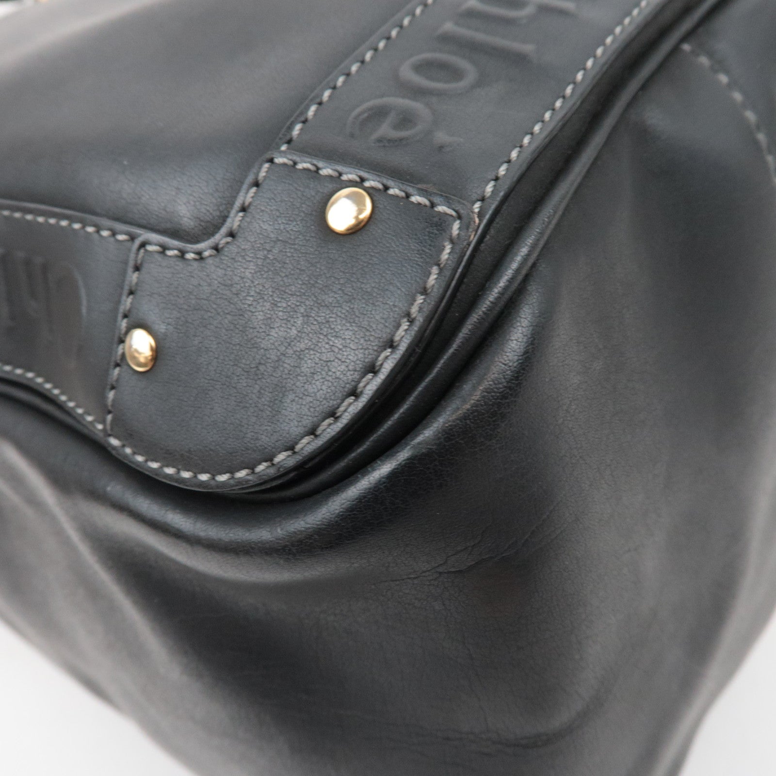 Chloe Ethel Leather Shoulder Bag Black