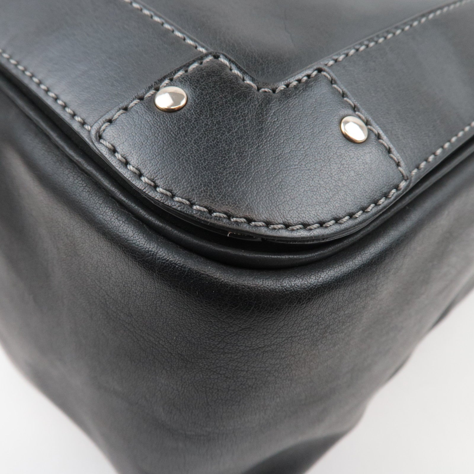 Chloe Ethel Leather Shoulder Bag Black