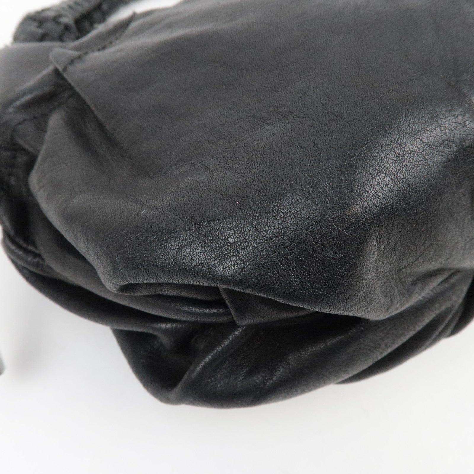 Ferragamo Gancini Perforated Leather Shoulder Bag Black