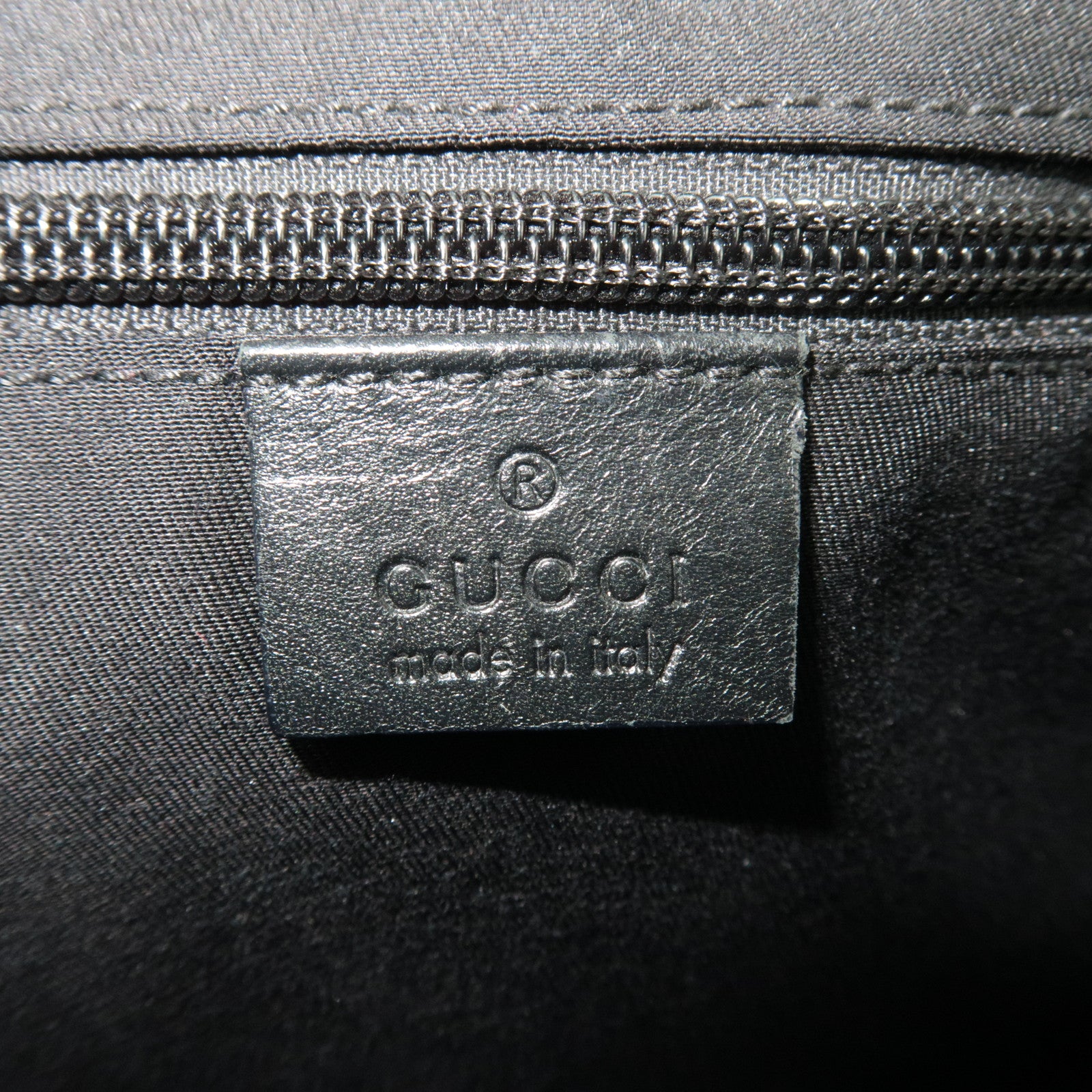 GUCCI GG Canvas Leather Shoulder Bag Black 145857