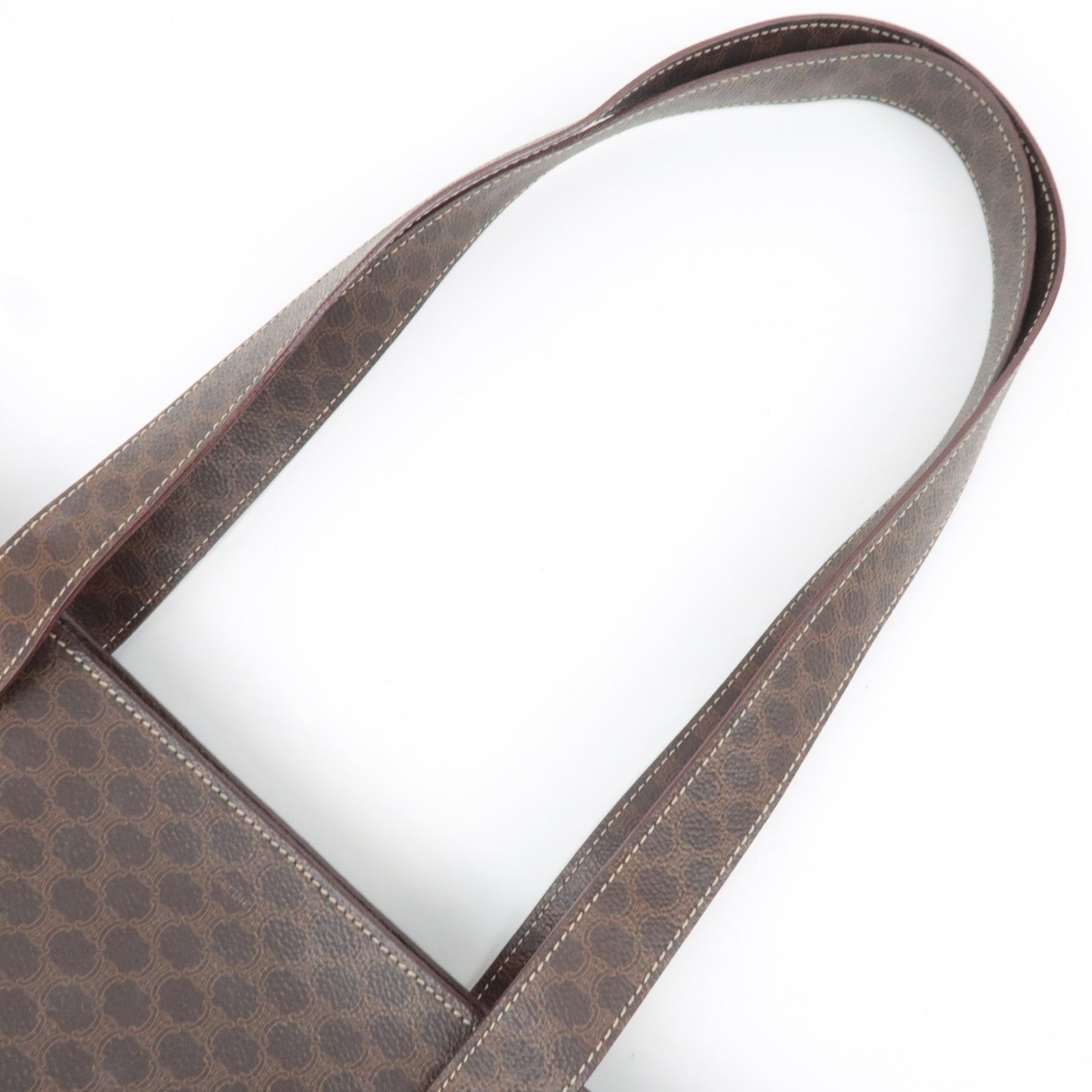 CELINE Macadam PVC Tote Bag Brown