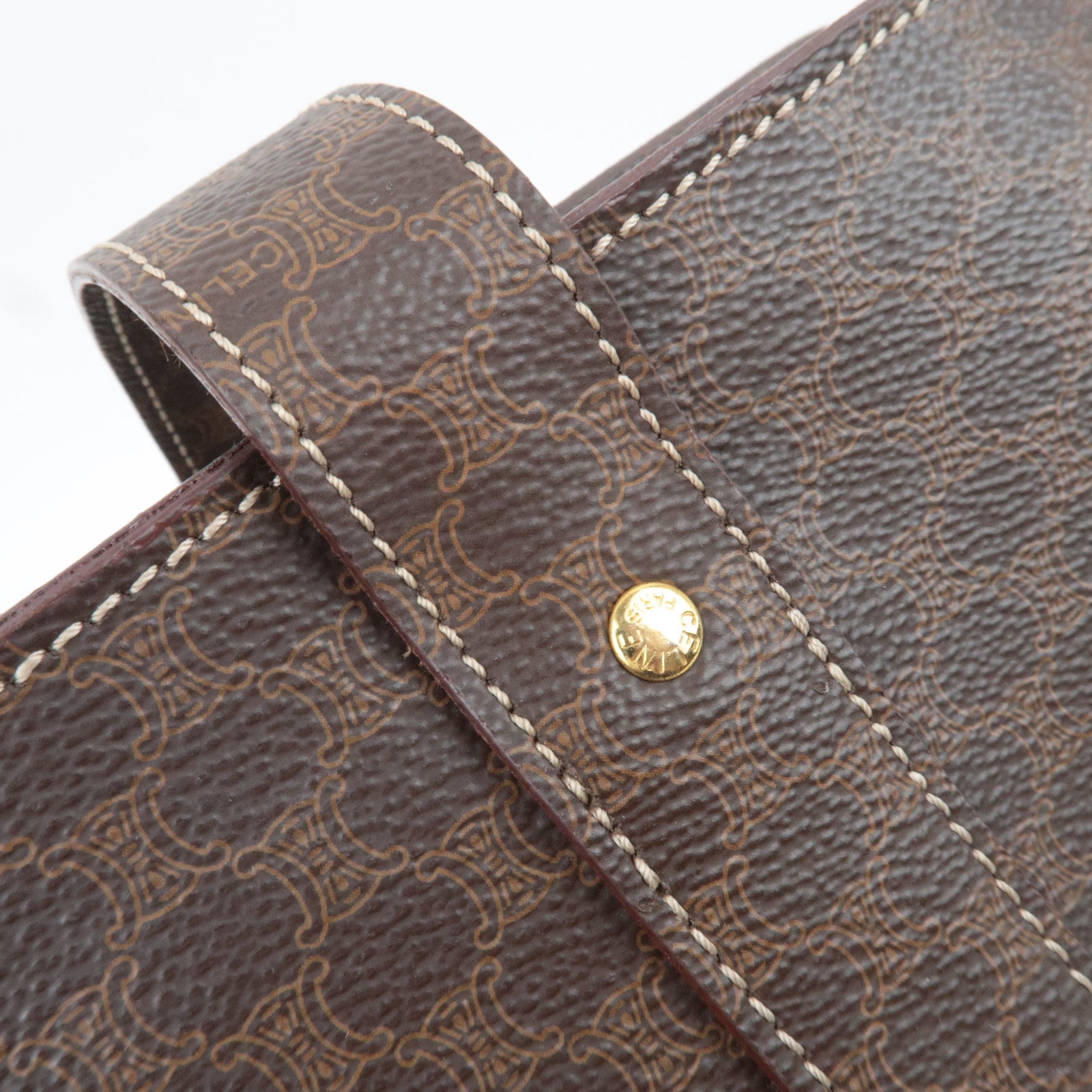 CELINE Macadam PVC Tote Bag Brown