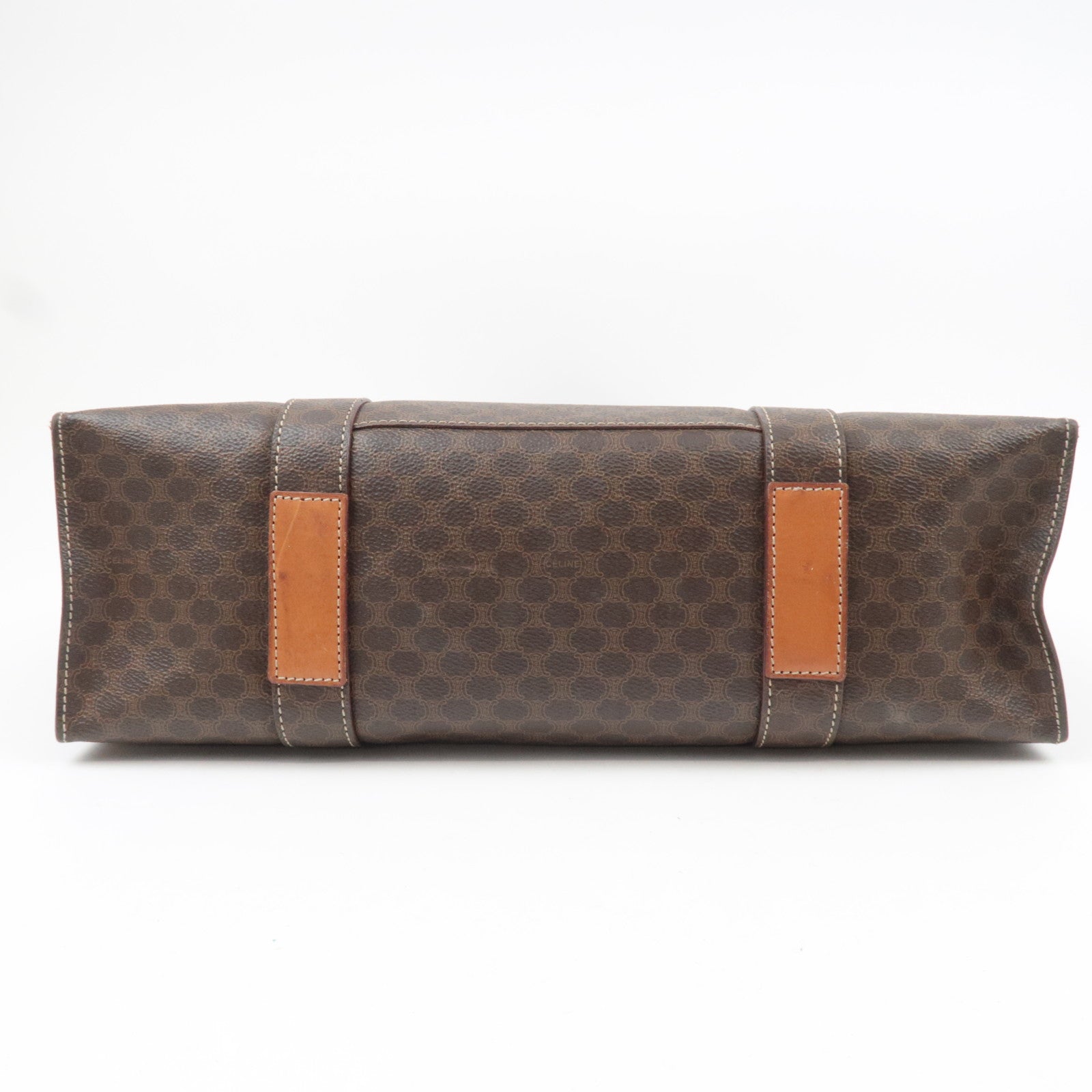 CELINE Macadam PVC Tote Bag Brown