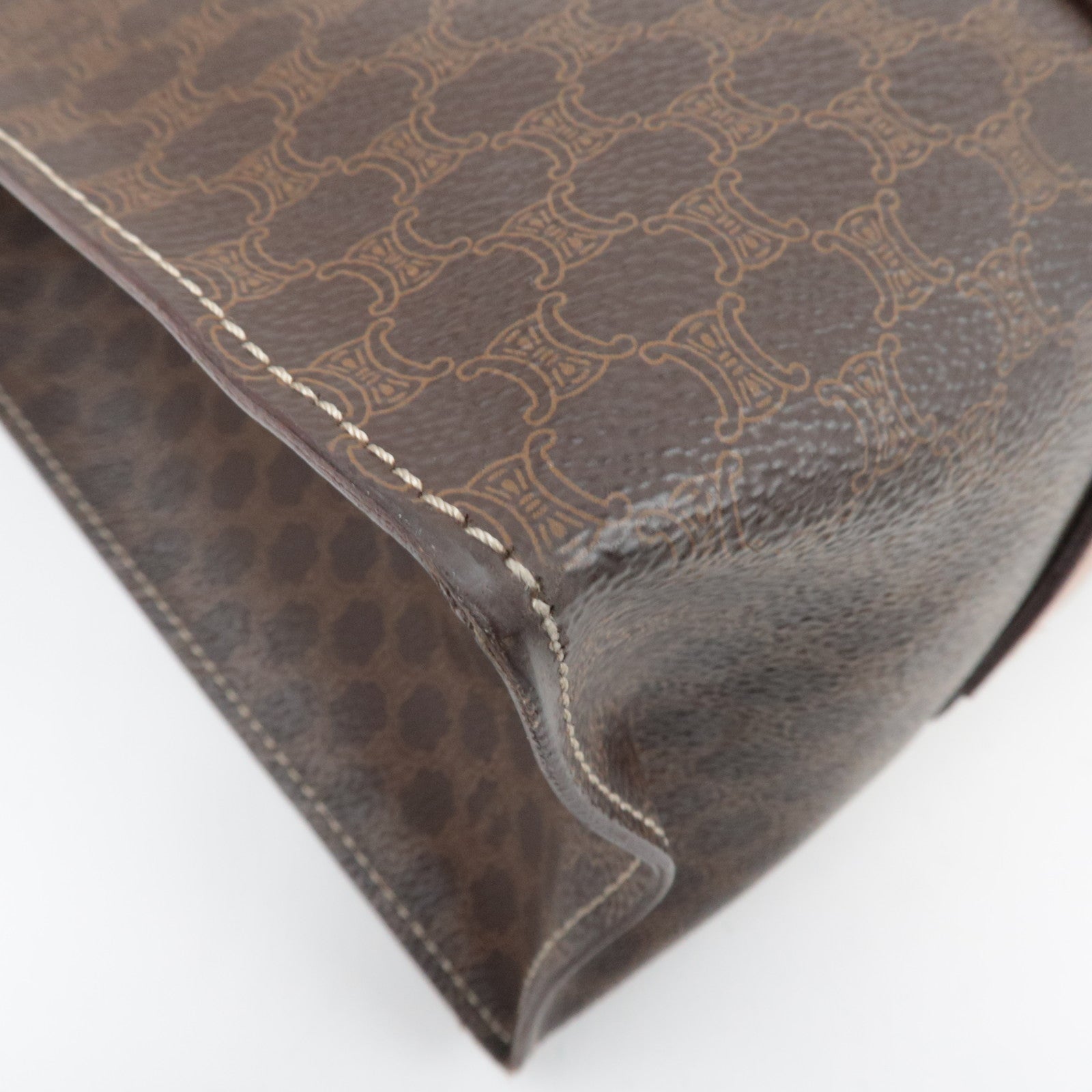 CELINE Macadam PVC Tote Bag Brown