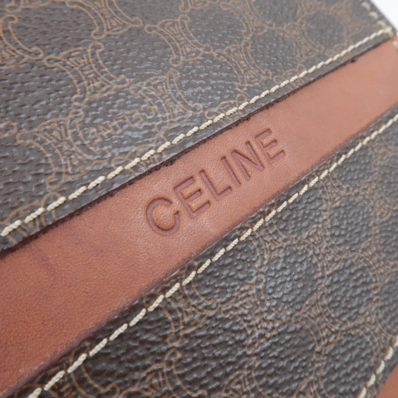 CELINE Macadam PVC Leather Backpack Brown