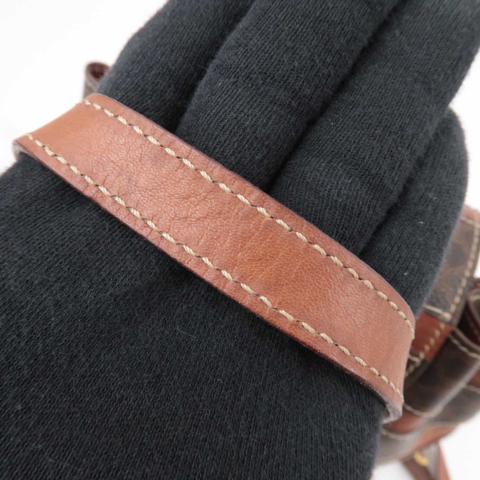 CELINE Macadam PVC Leather Backpack Brown