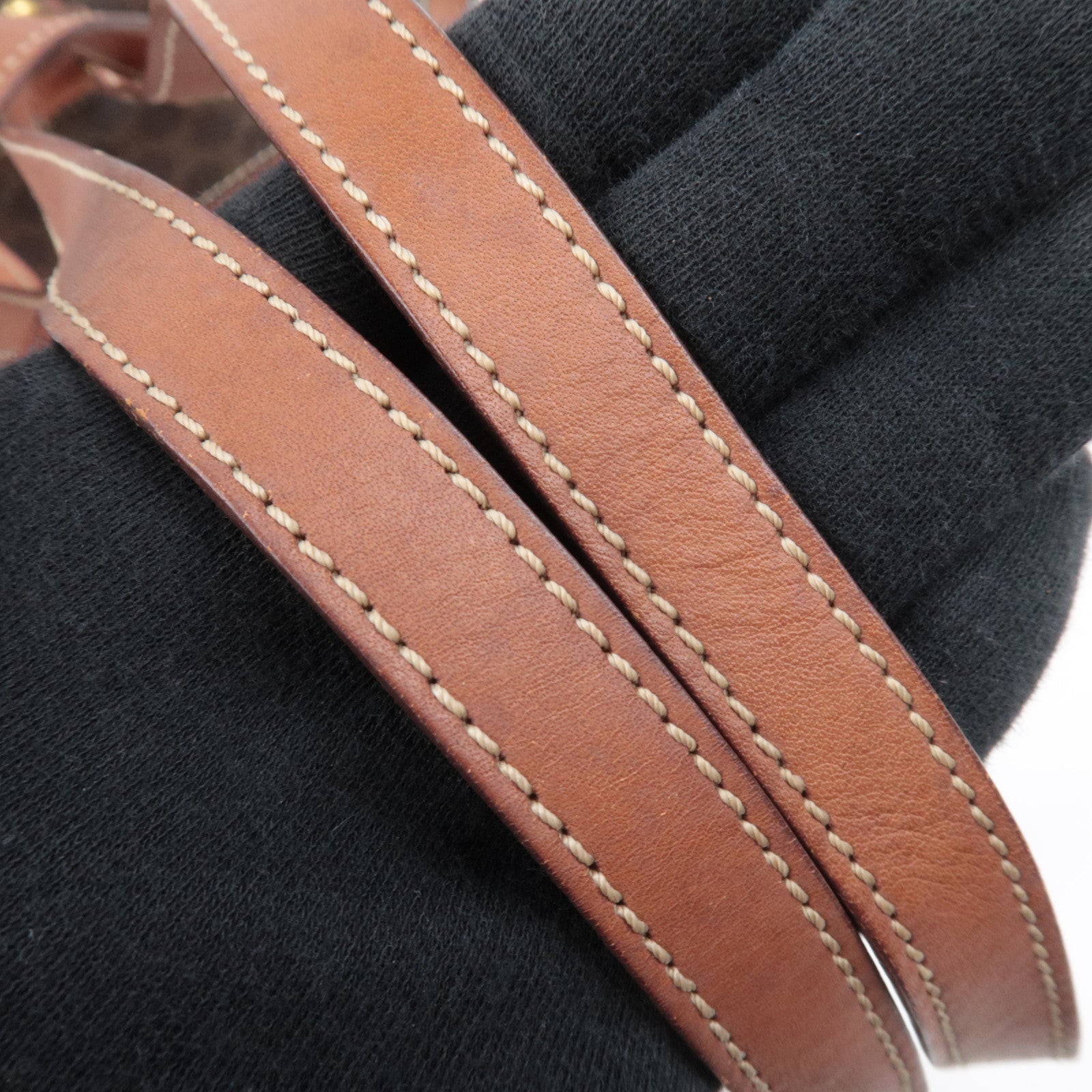 CELINE Macadam PVC Leather Backpack Brown