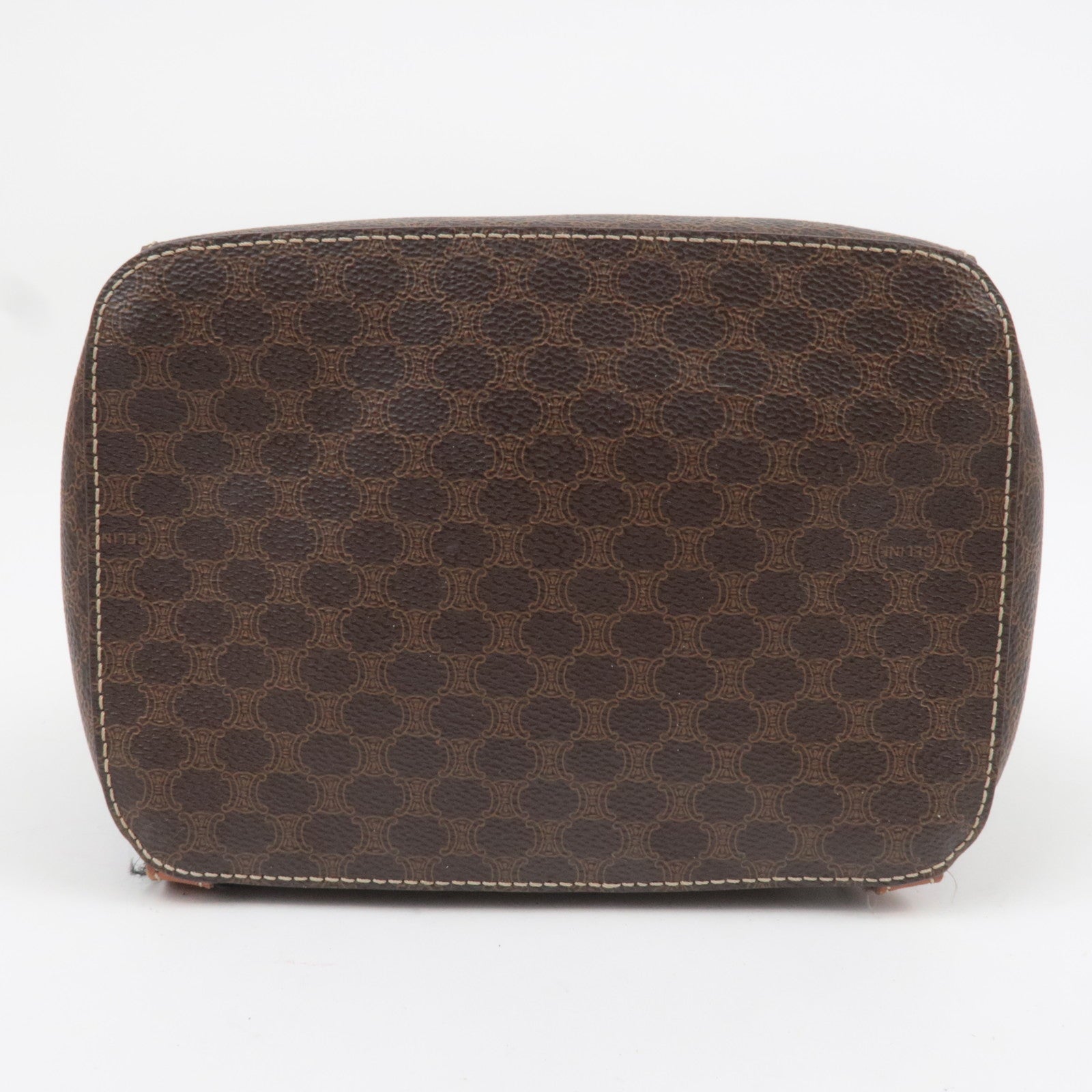 CELINE Macadam PVC Leather Backpack Brown