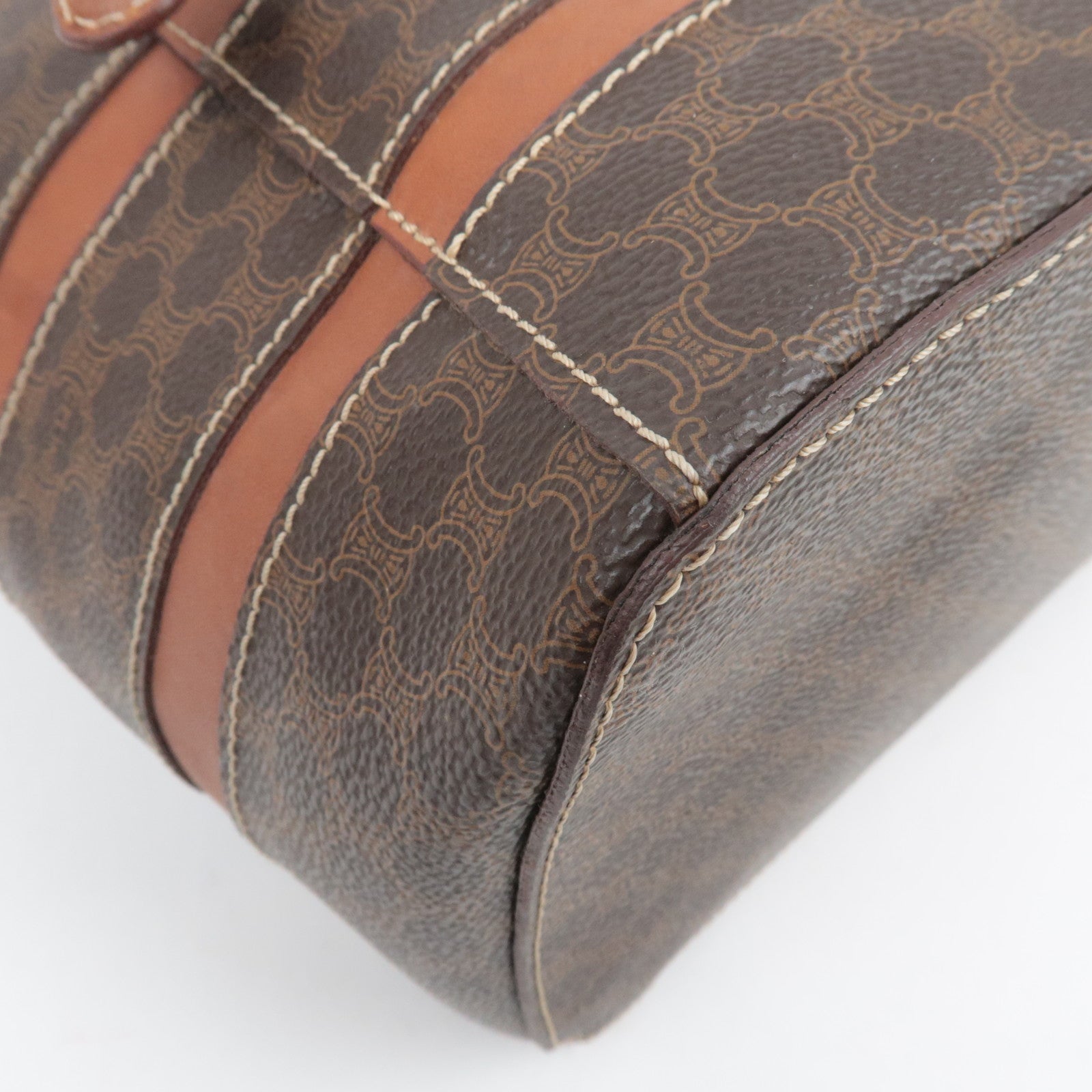 CELINE Macadam PVC Leather Backpack Brown