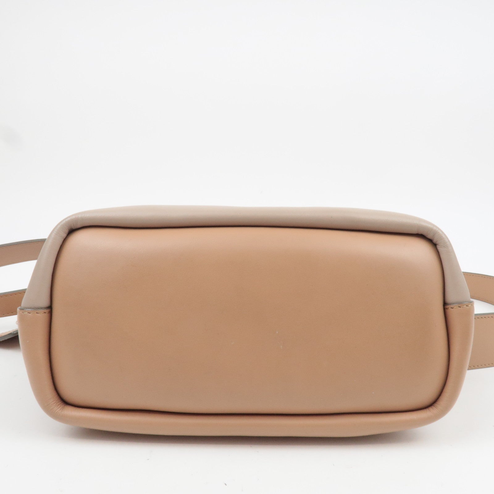 Chloe Bailey 2Way Leather Handbag Beige Greige