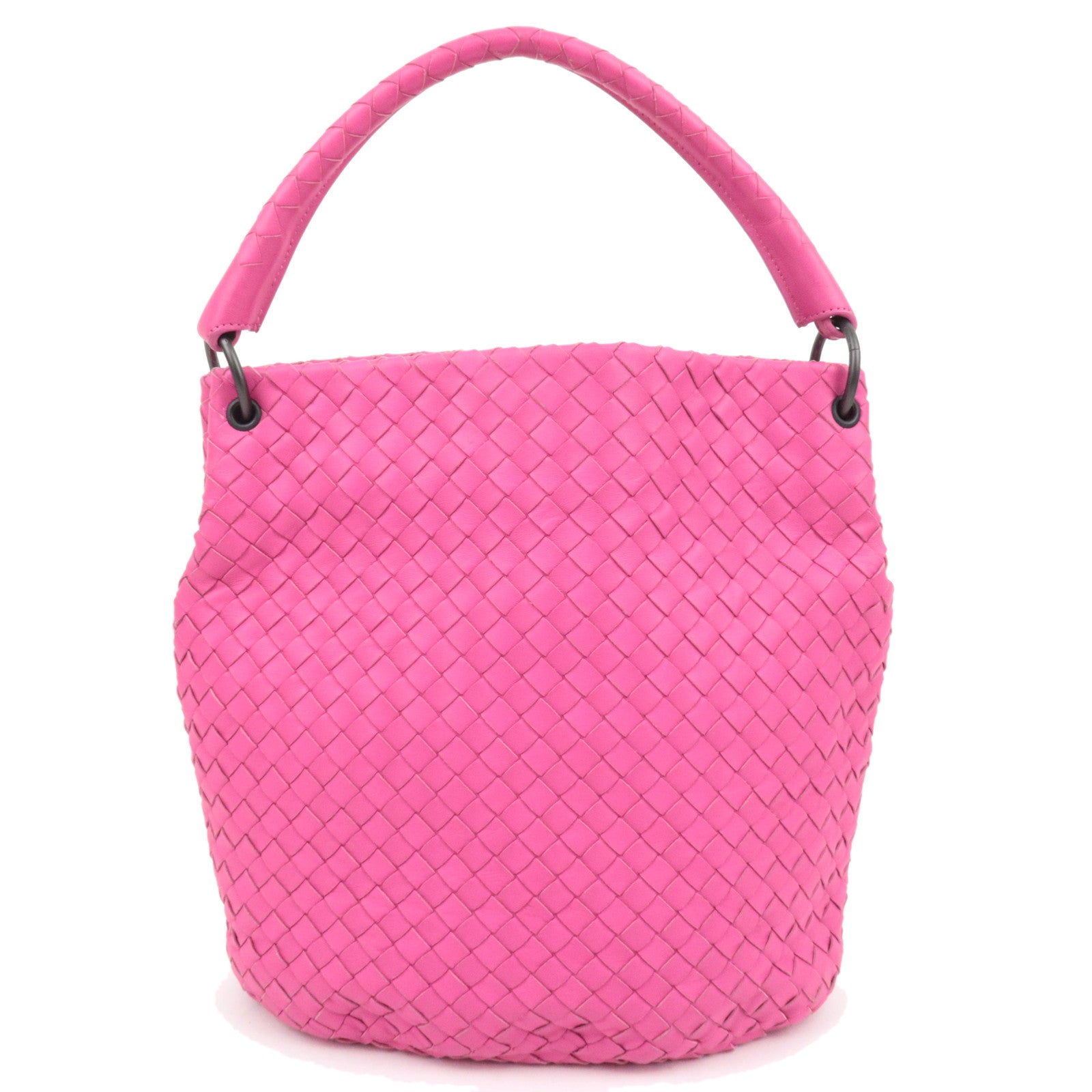 BOTTEGA VENETA Intrecciato Shoulder Bag Leather Pink87282