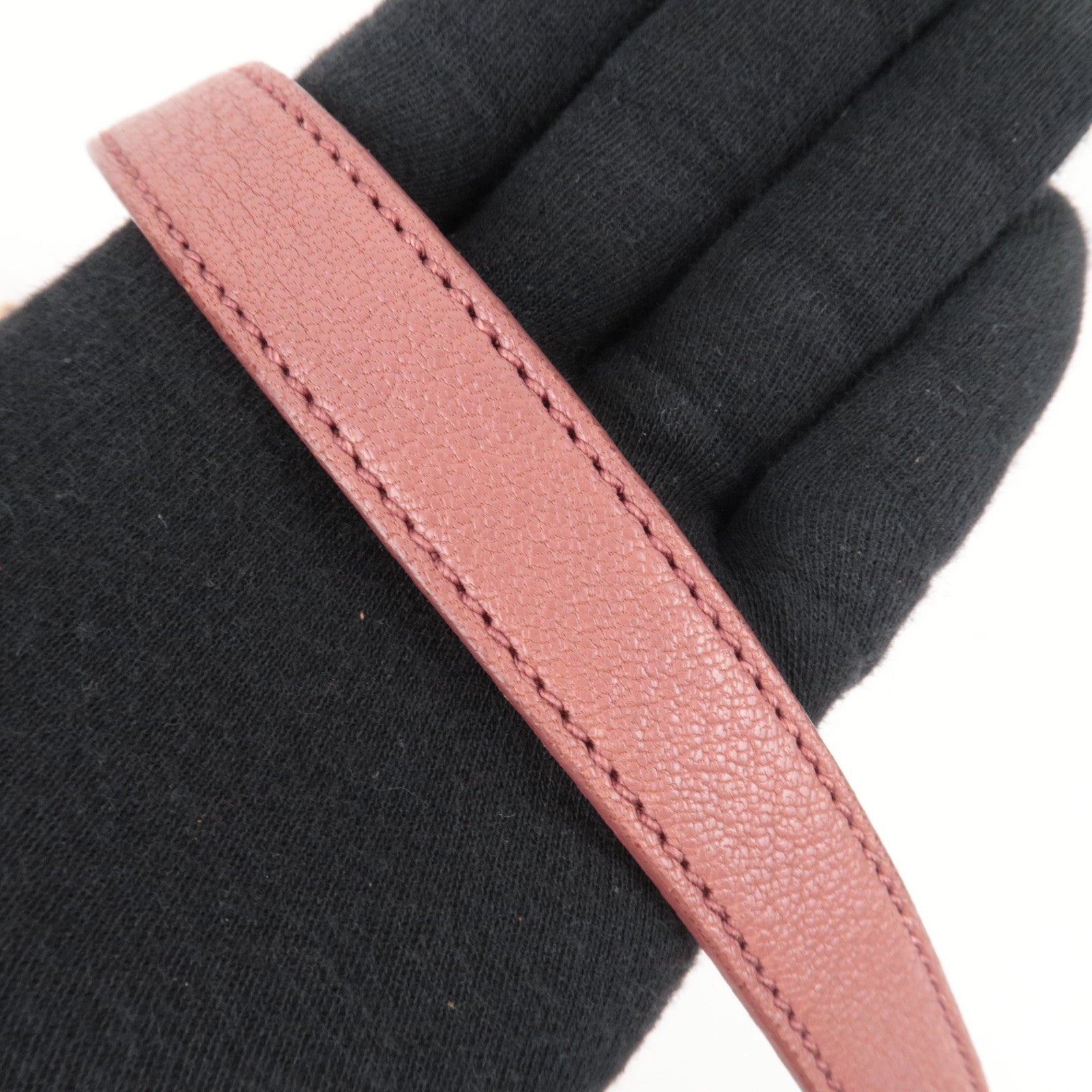 MIU MIU Madras Leather 2Way Handbag Pink