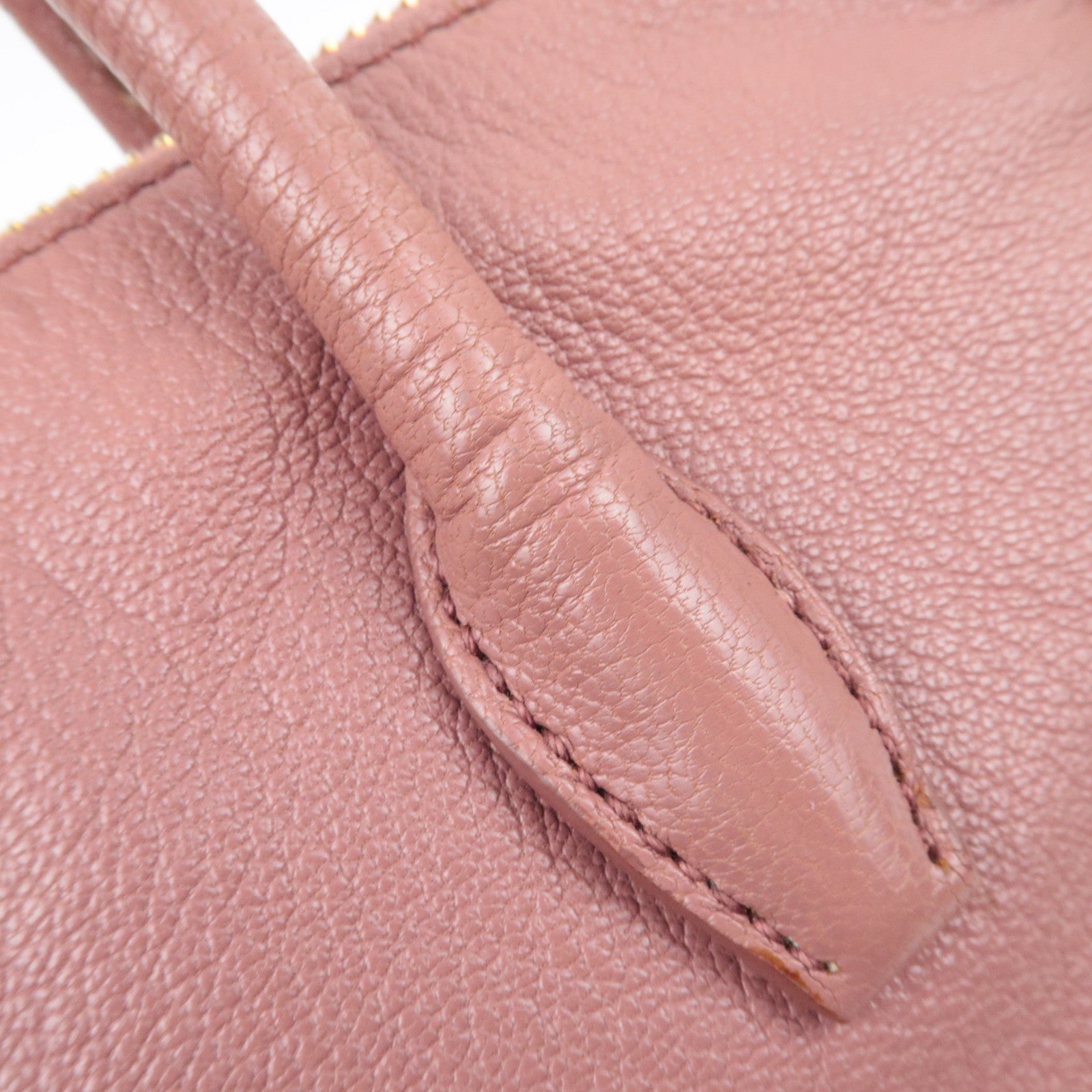 MIU MIU Madras Leather 2Way Handbag Pink