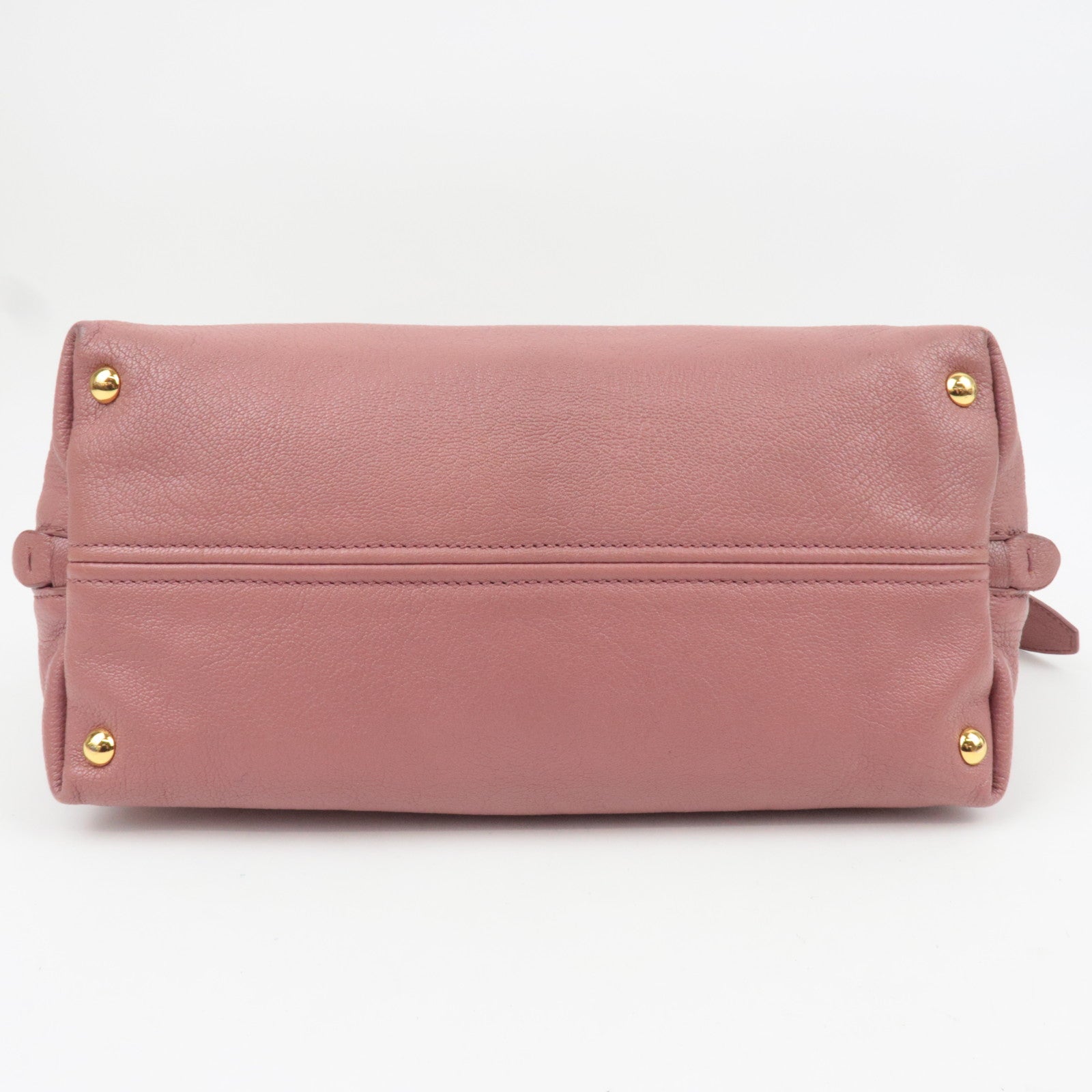MIU MIU Madras Leather 2Way Handbag Pink