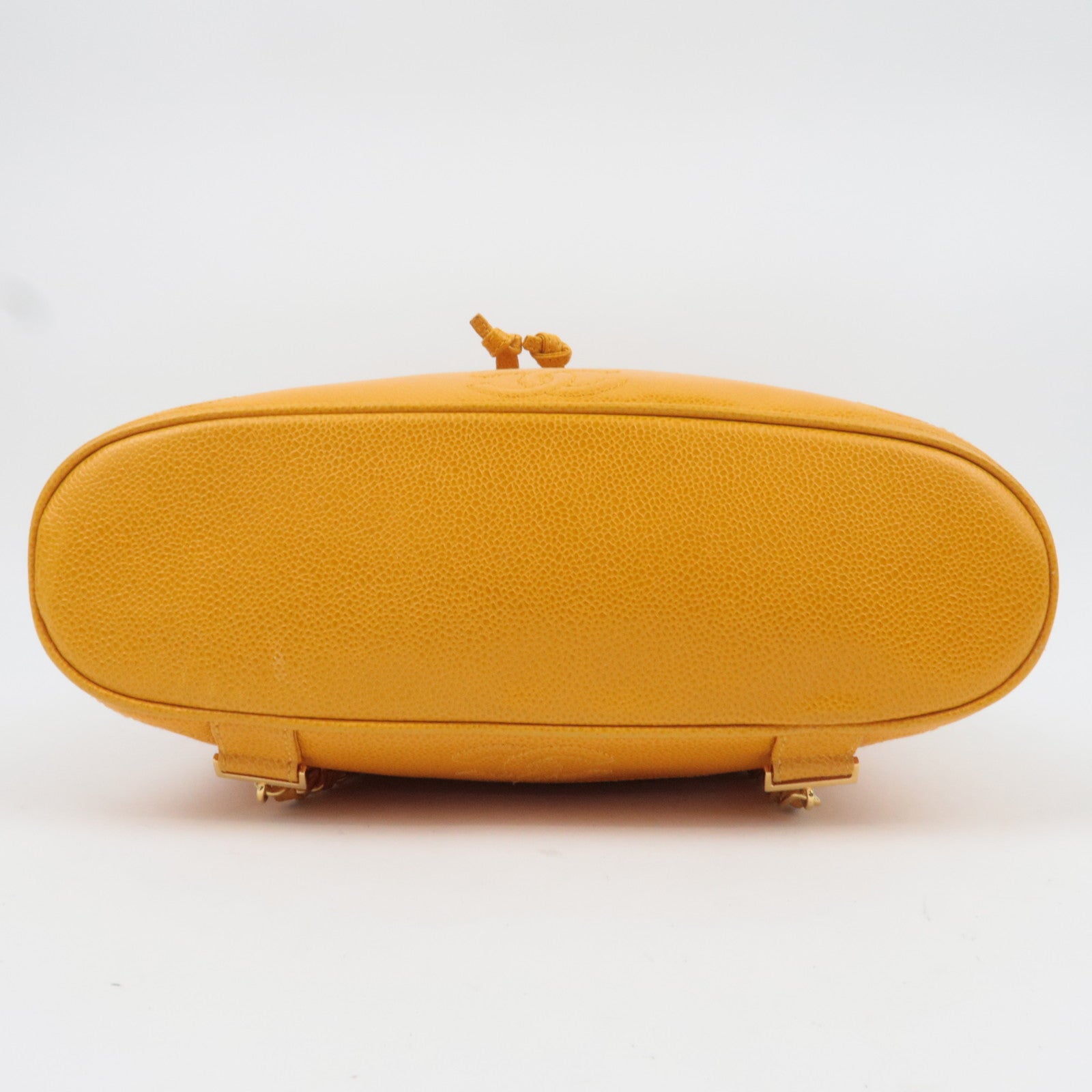 CHANEL Triple Coco Caviarskin Backpack Orange