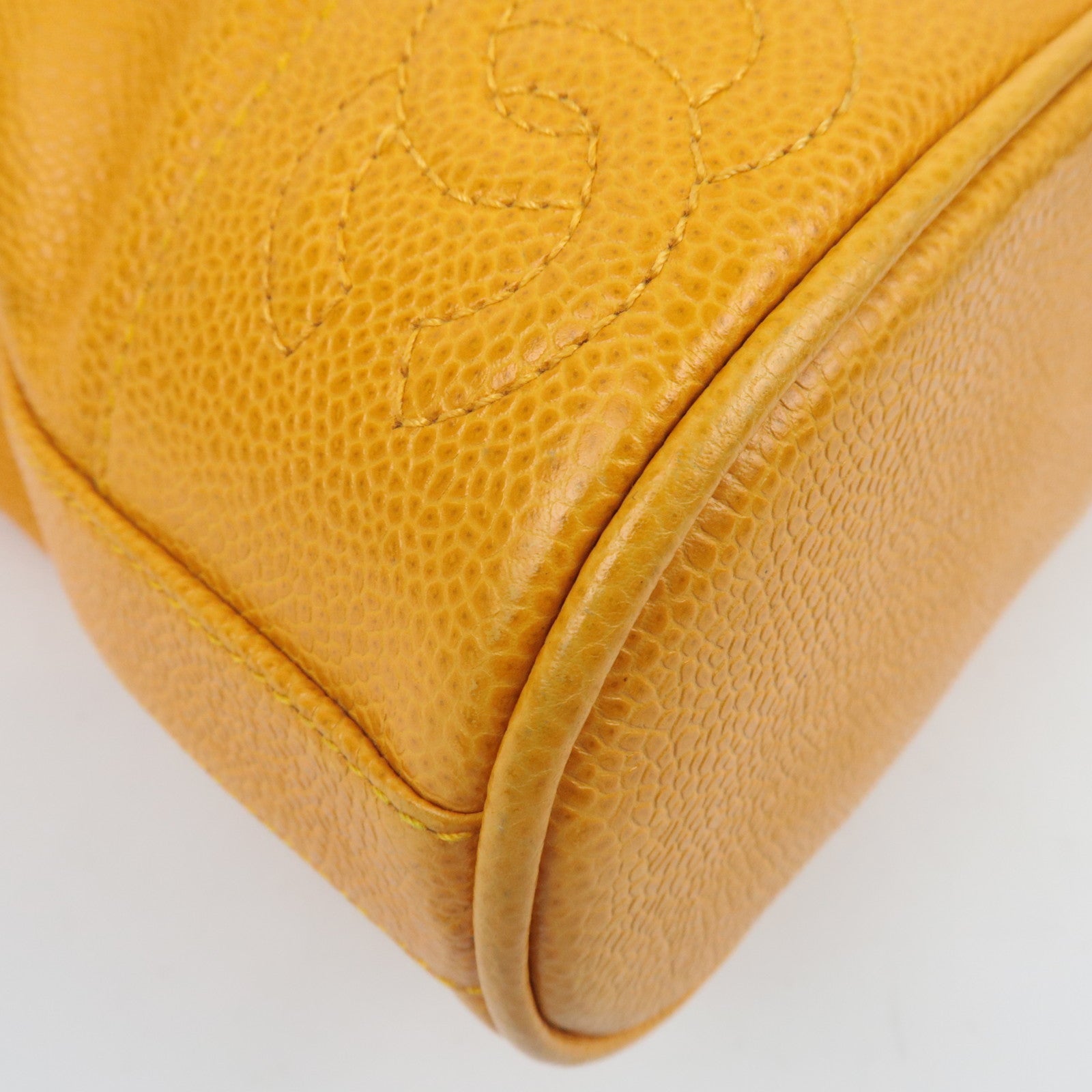 CHANEL Triple Coco Caviarskin Backpack Orange