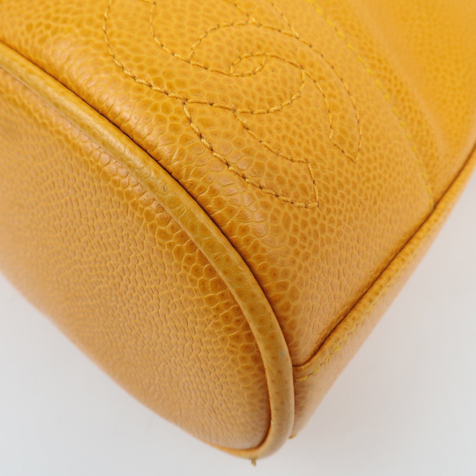 CHANEL Triple Coco Caviarskin Backpack Orange