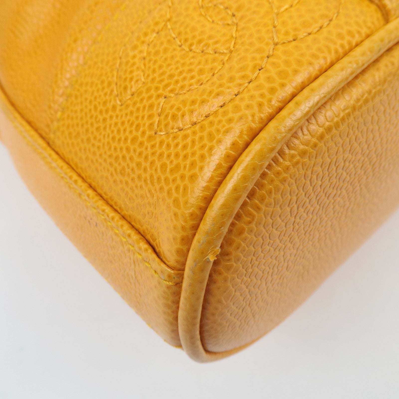 CHANEL Triple Coco Caviarskin Backpack Orange