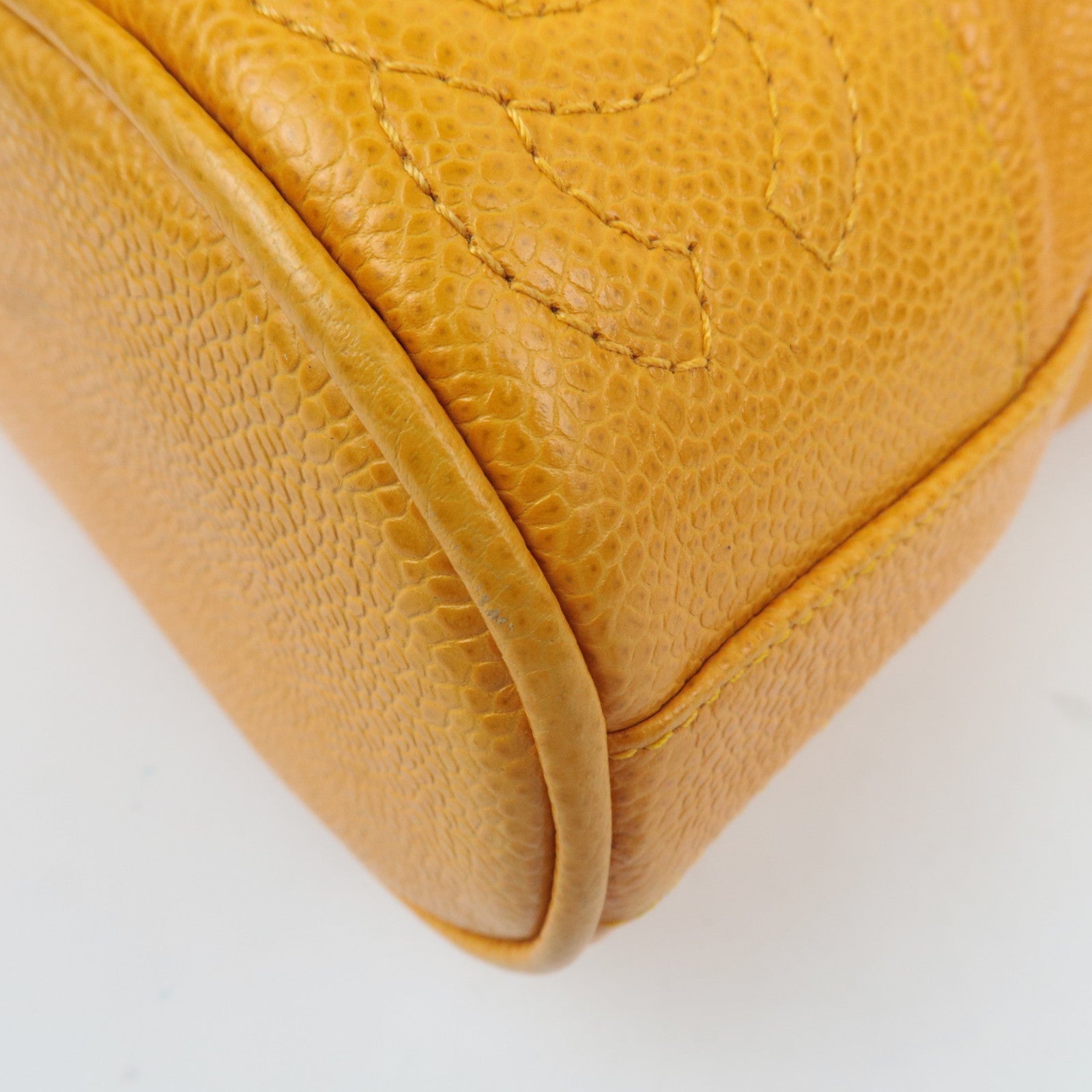 CHANEL Triple Coco Caviarskin Backpack Orange