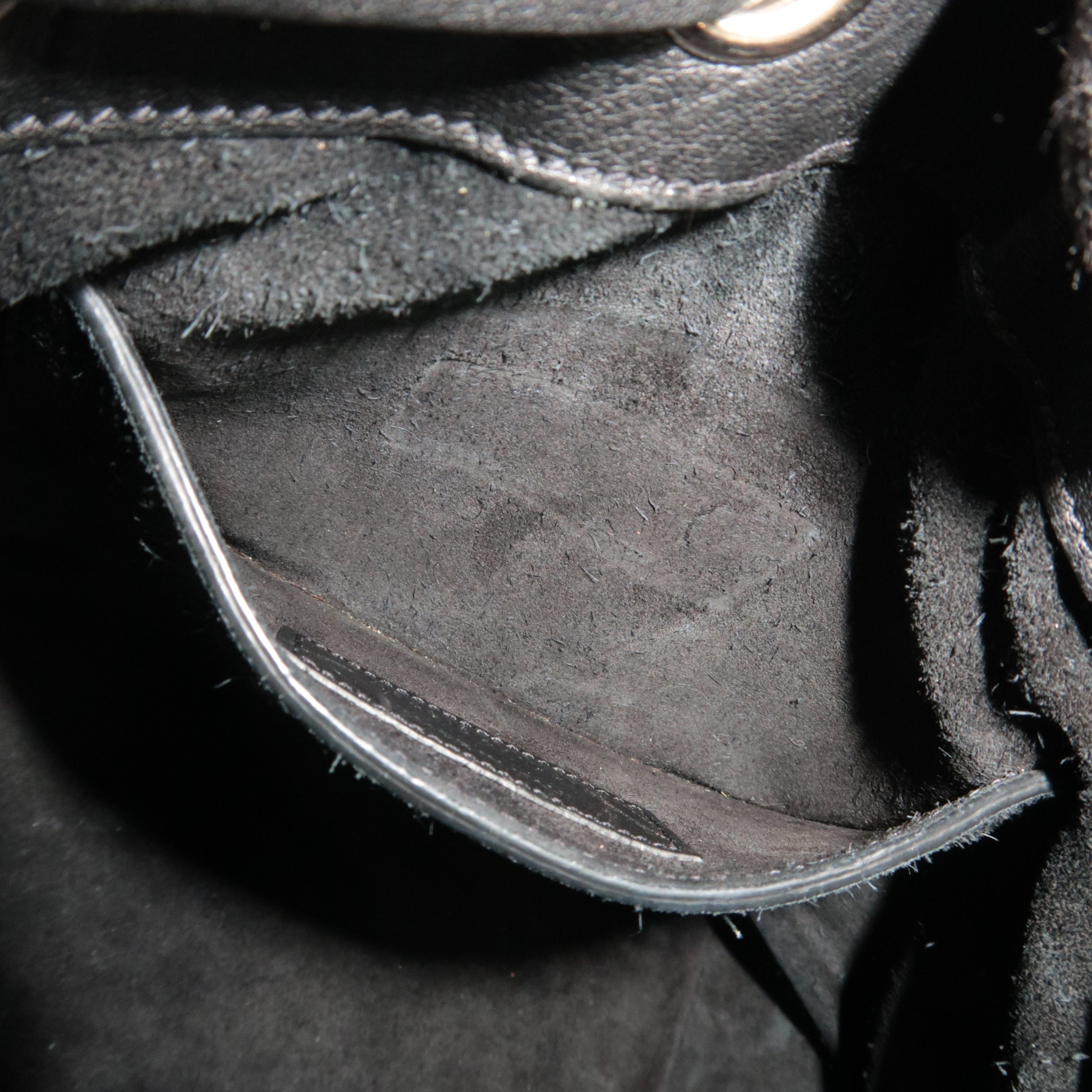 SAINT LAURENT Star Studded 2Way Leather Shoulder Bag Black 381647