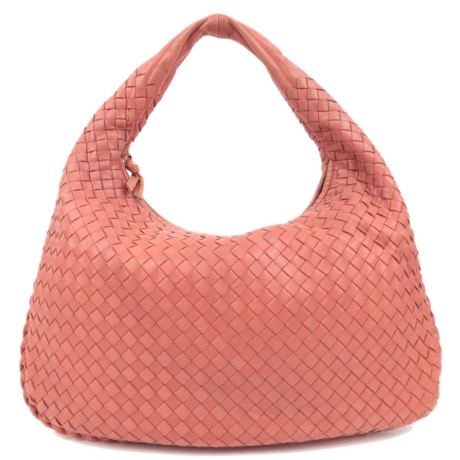 BOTTEGA VENETA Intrecciato Leather Hobo Shoulder Bag Pink 11565387331