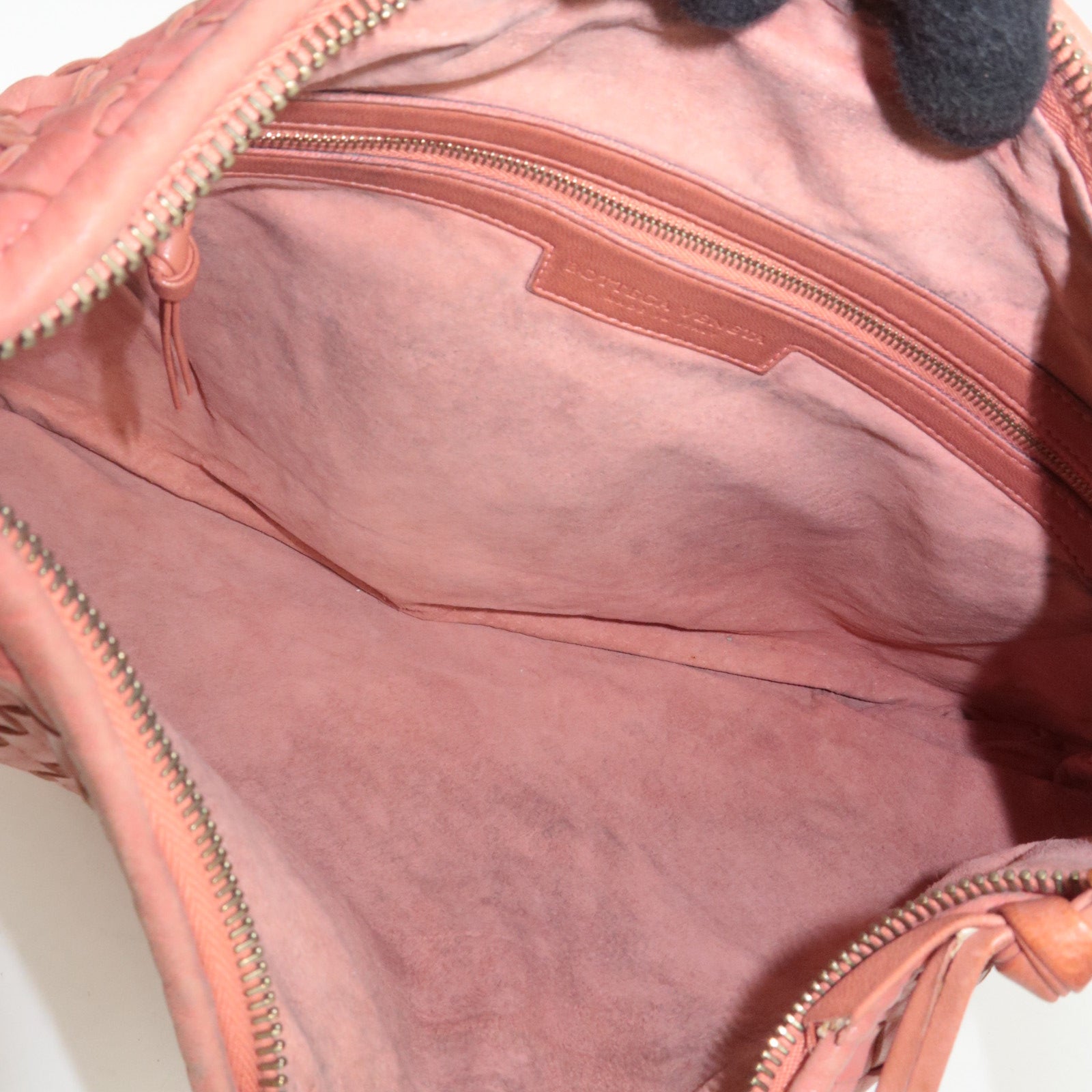 BOTTEGA VENETA Intrecciato Leather Hobo Shoulder Bag Pink 115653