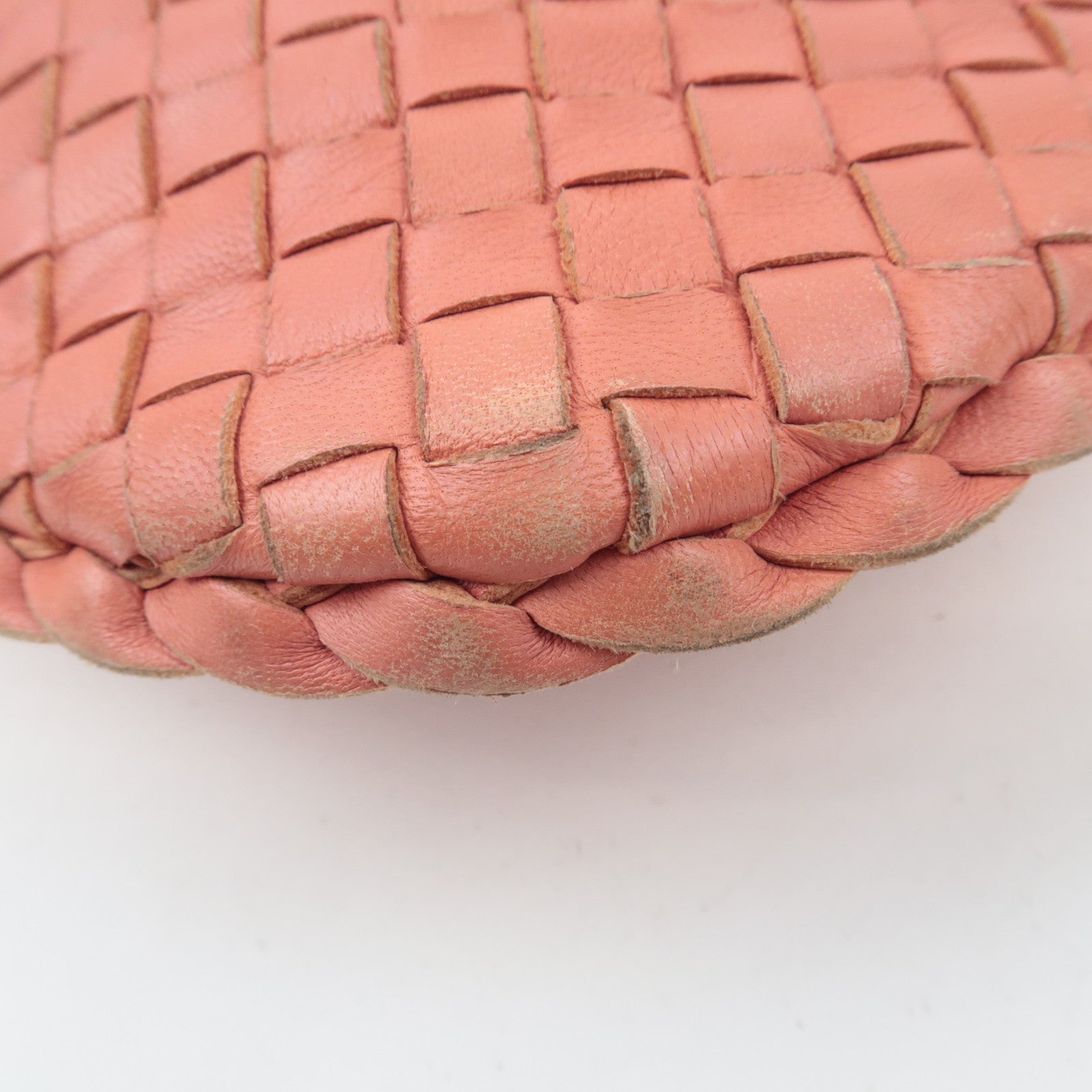 BOTTEGA VENETA Intrecciato Leather Hobo Shoulder Bag Pink 115653