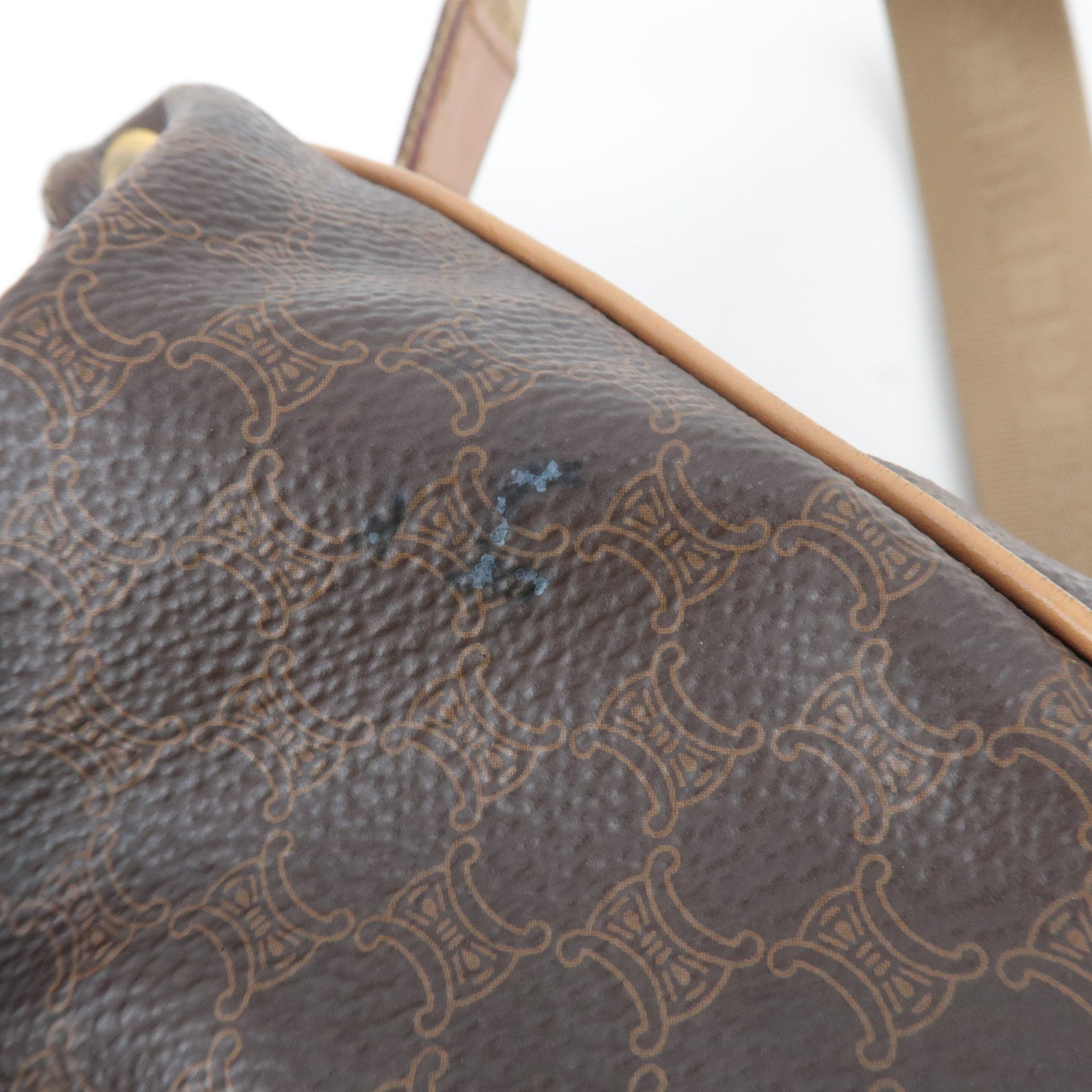CELINE Macadam PVC Leather Backpack Brown
