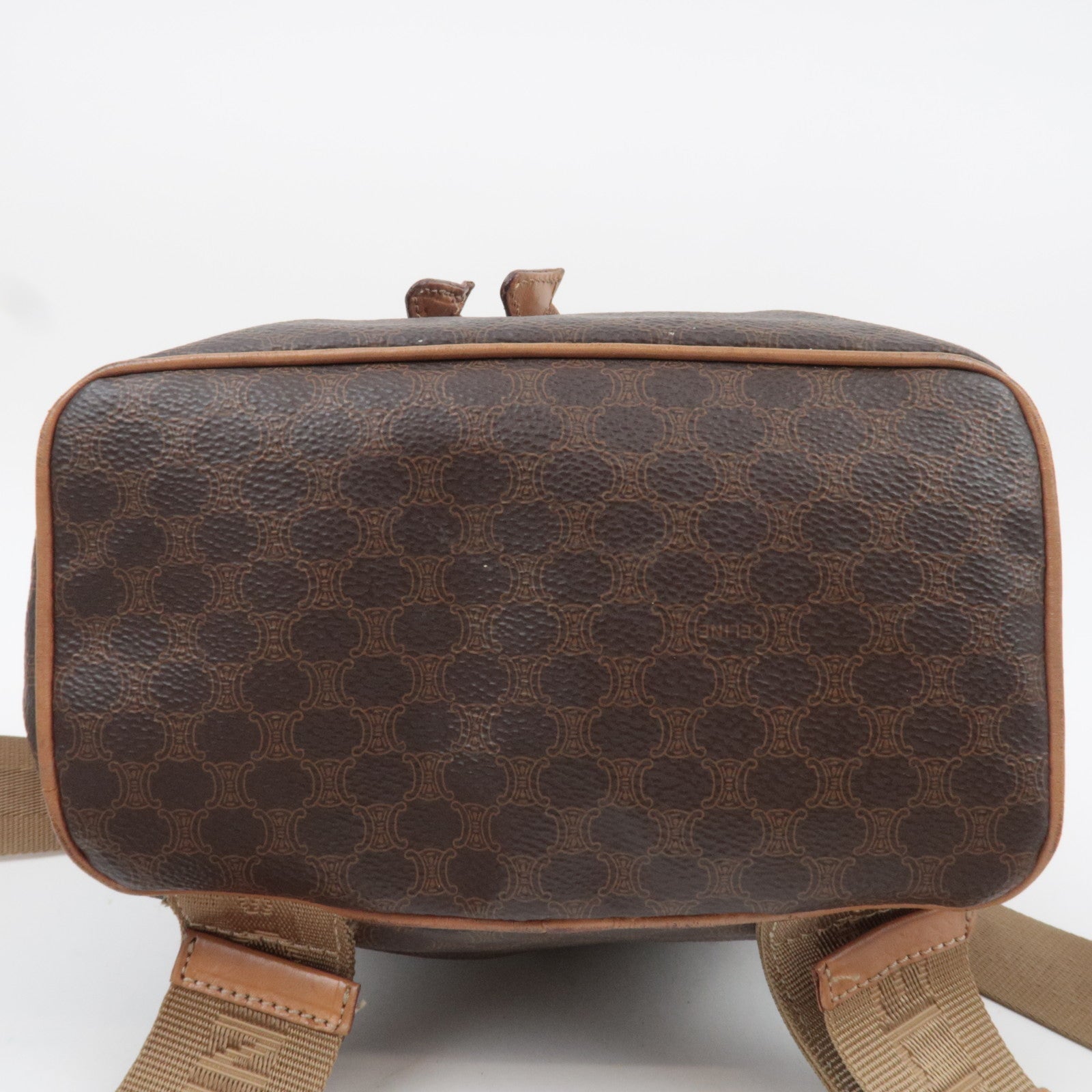 CELINE Macadam PVC Leather Backpack Brown