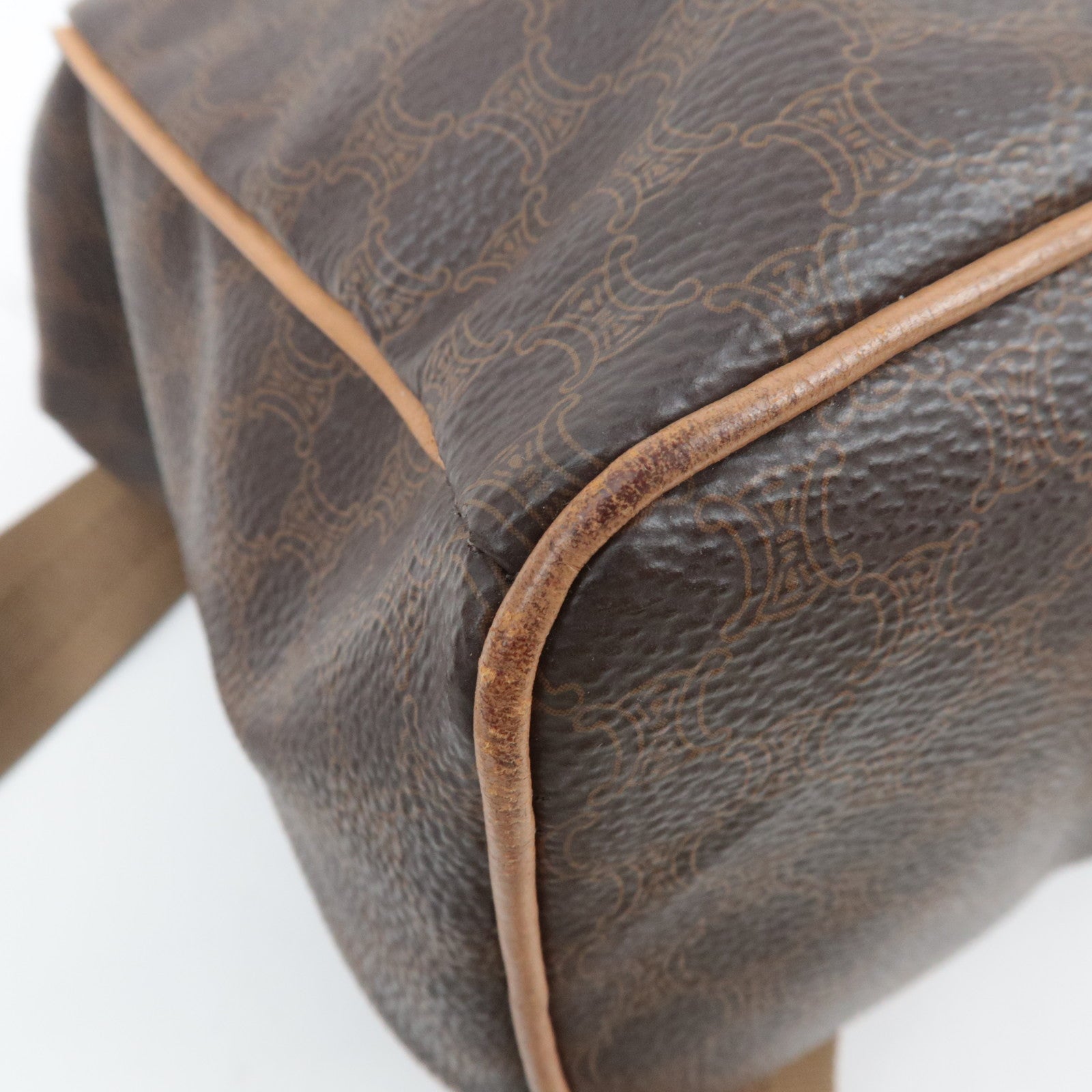CELINE Macadam PVC Leather Backpack Brown