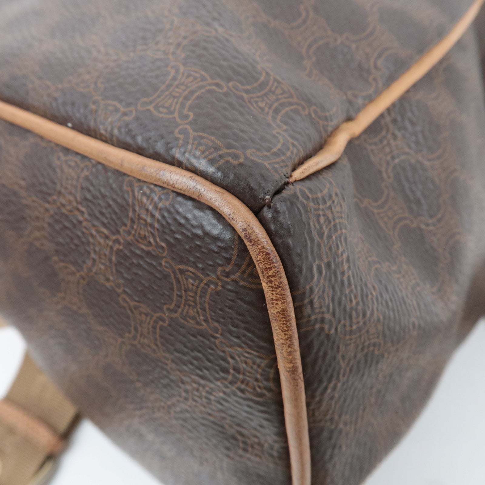 CELINE Macadam PVC Leather Backpack Brown
