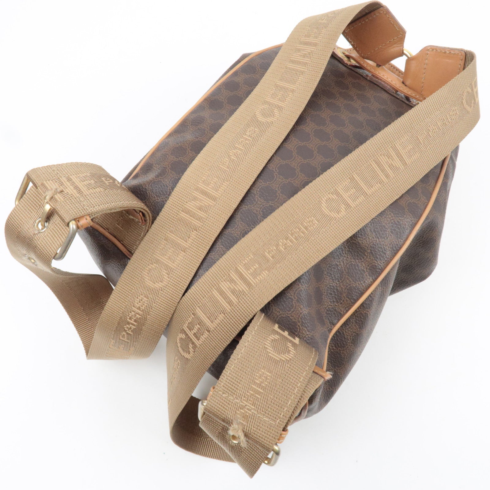 CELINE Macadam PVC Leather Backpack Brown