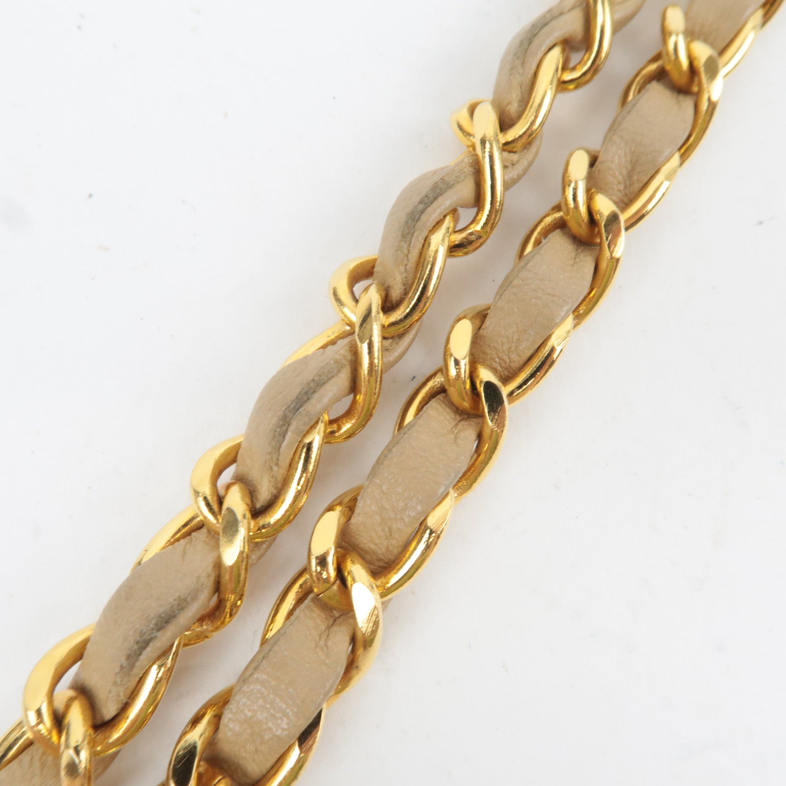 CHANEL Diana Matelasse Lambskin Chain Shoulder Bag Beige