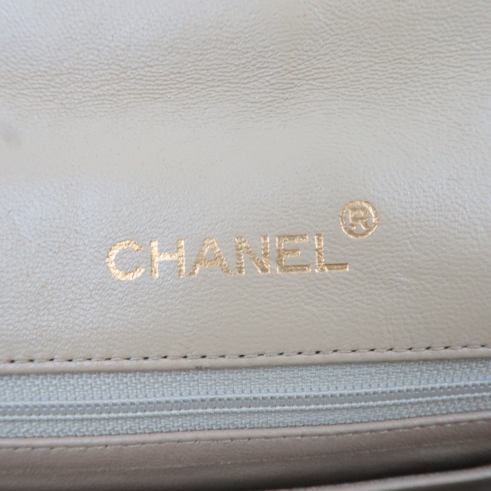 CHANEL Diana Matelasse Lambskin Chain Shoulder Bag Beige