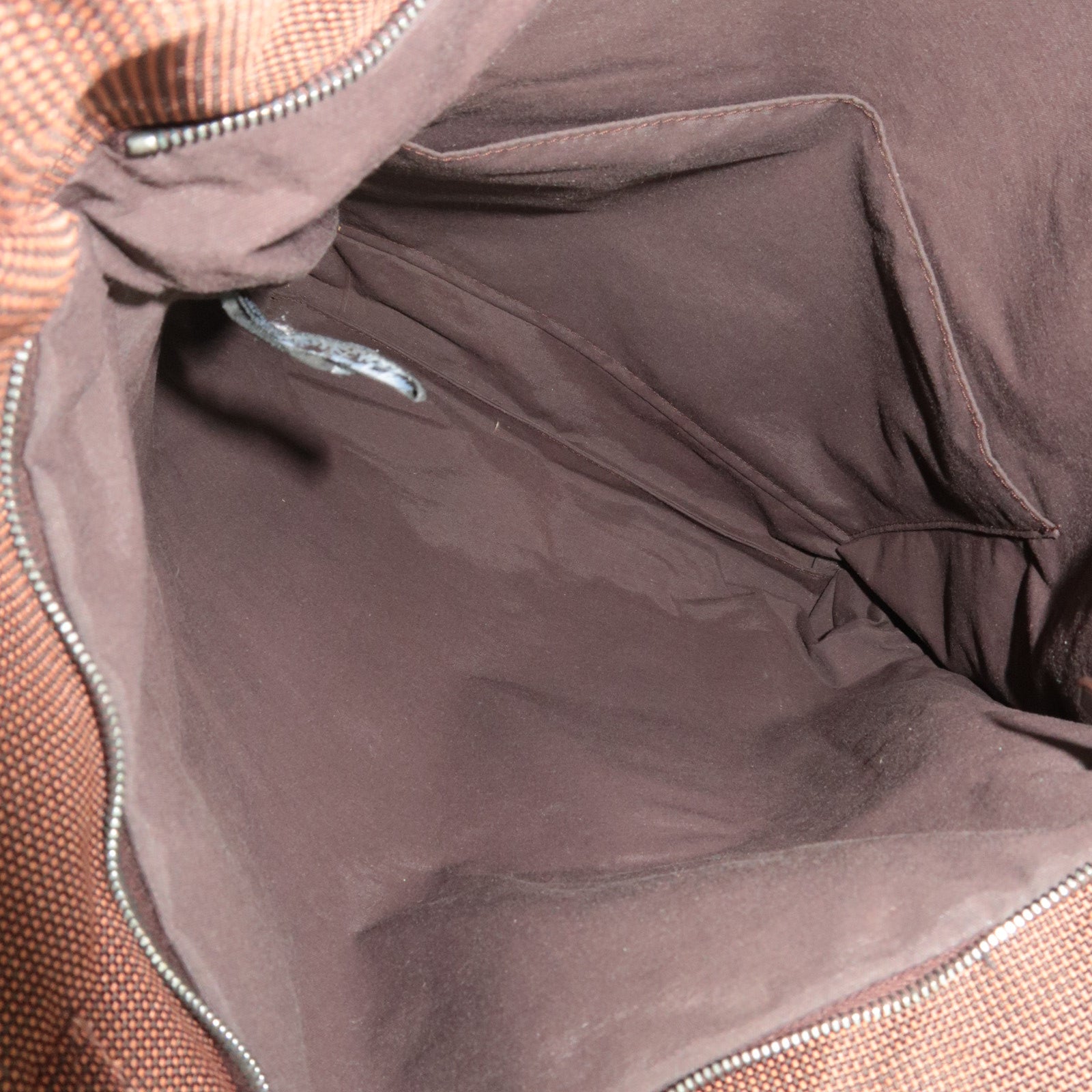 HERMES Her Line Cabas Canvas Tote Bag Brown