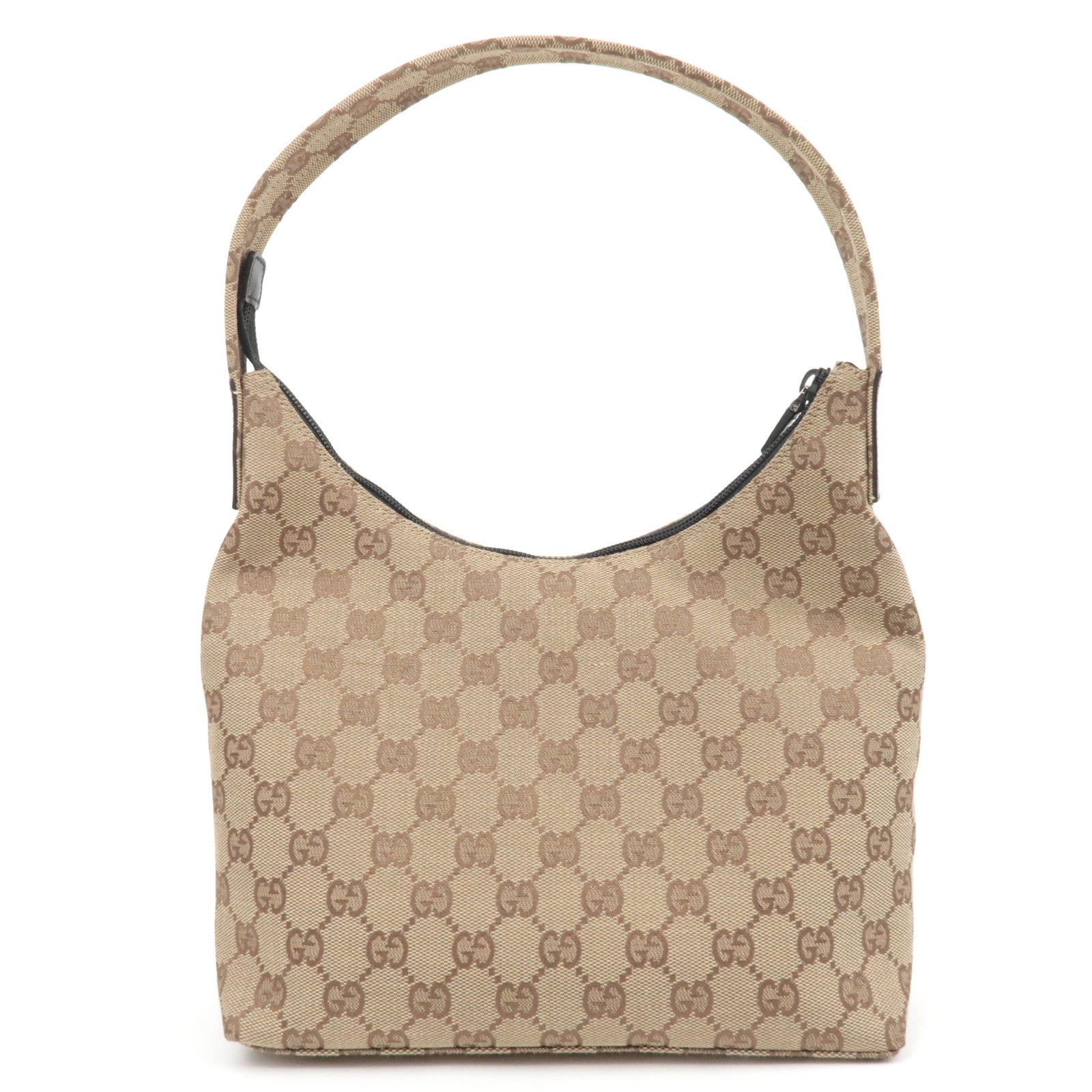 GUCCI GG Canvas Shoulder Bag Beige 001.3386