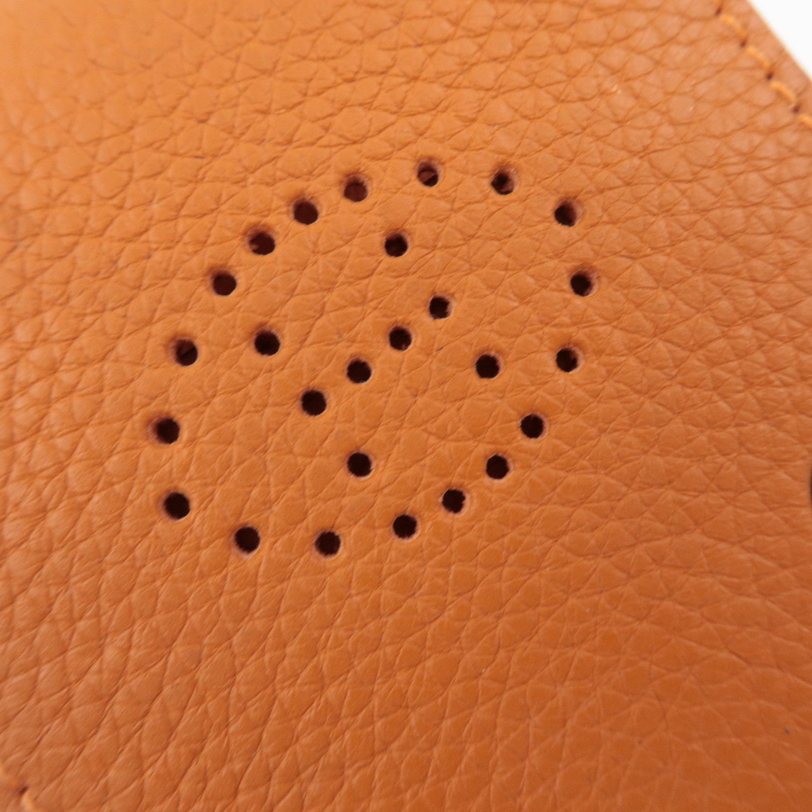 HERMES Etui Carte PM Playing Card Case □O Stamp (2011) Taurillon Clemence Orange Silver HDW *Deck of cards