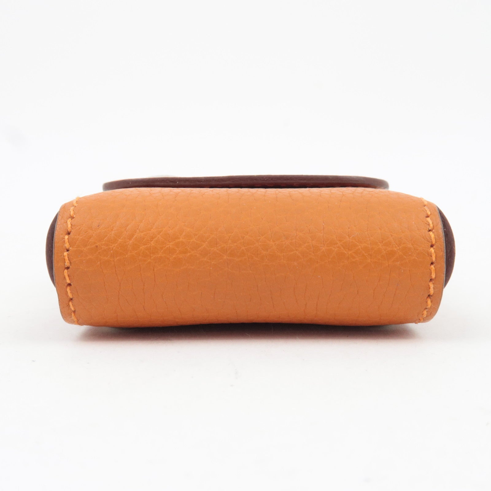 HERMES Etui Carte PM Playing Card Case □O Stamp (2011) Taurillon Clemence Orange Silver HDW *Deck of cards