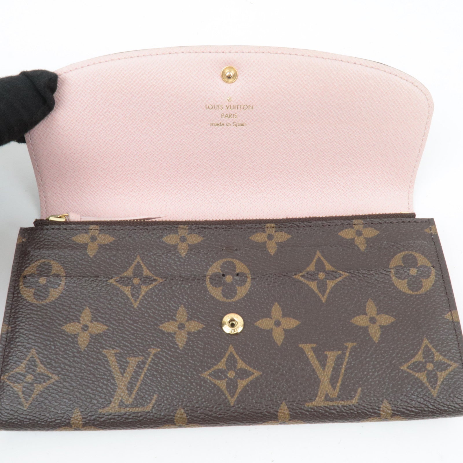 Louis Vuitton Monogram Portefeuille Emilie Long Wallet Rose Ballerine M61289