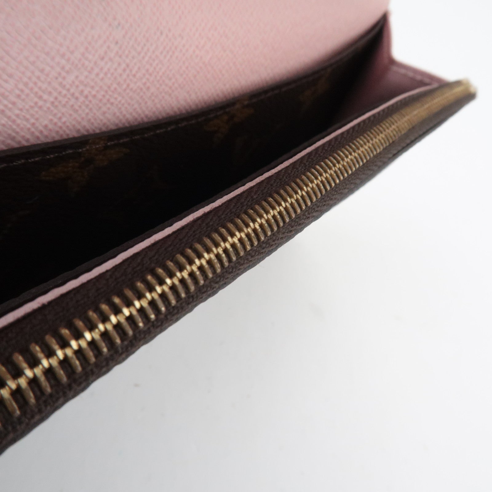 Louis Vuitton Monogram Portefeuille Emilie Long Wallet Rose Ballerine M61289
